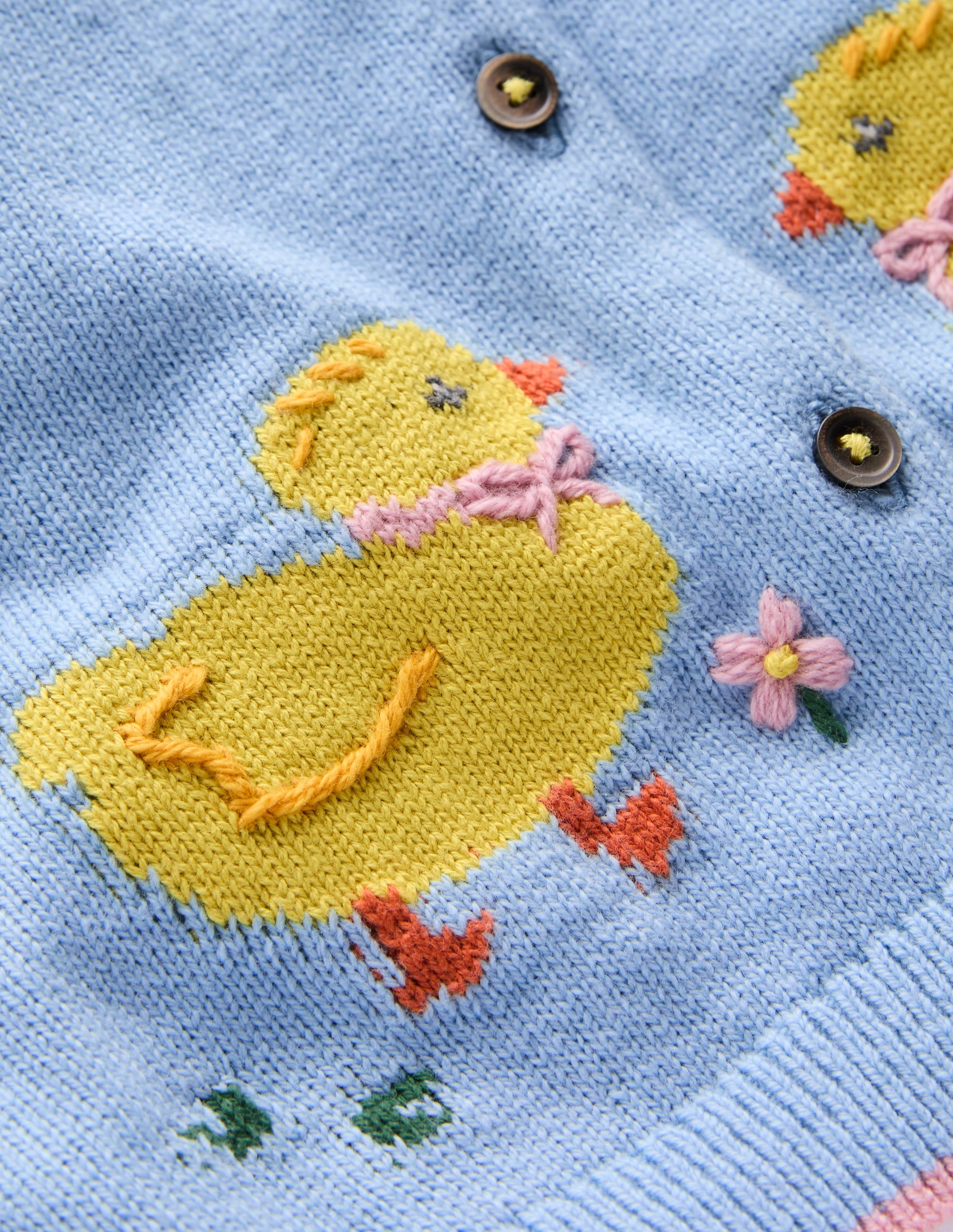 Evelyn Fun Logo Cardigan-Vintage Blue Chicks - Image 3