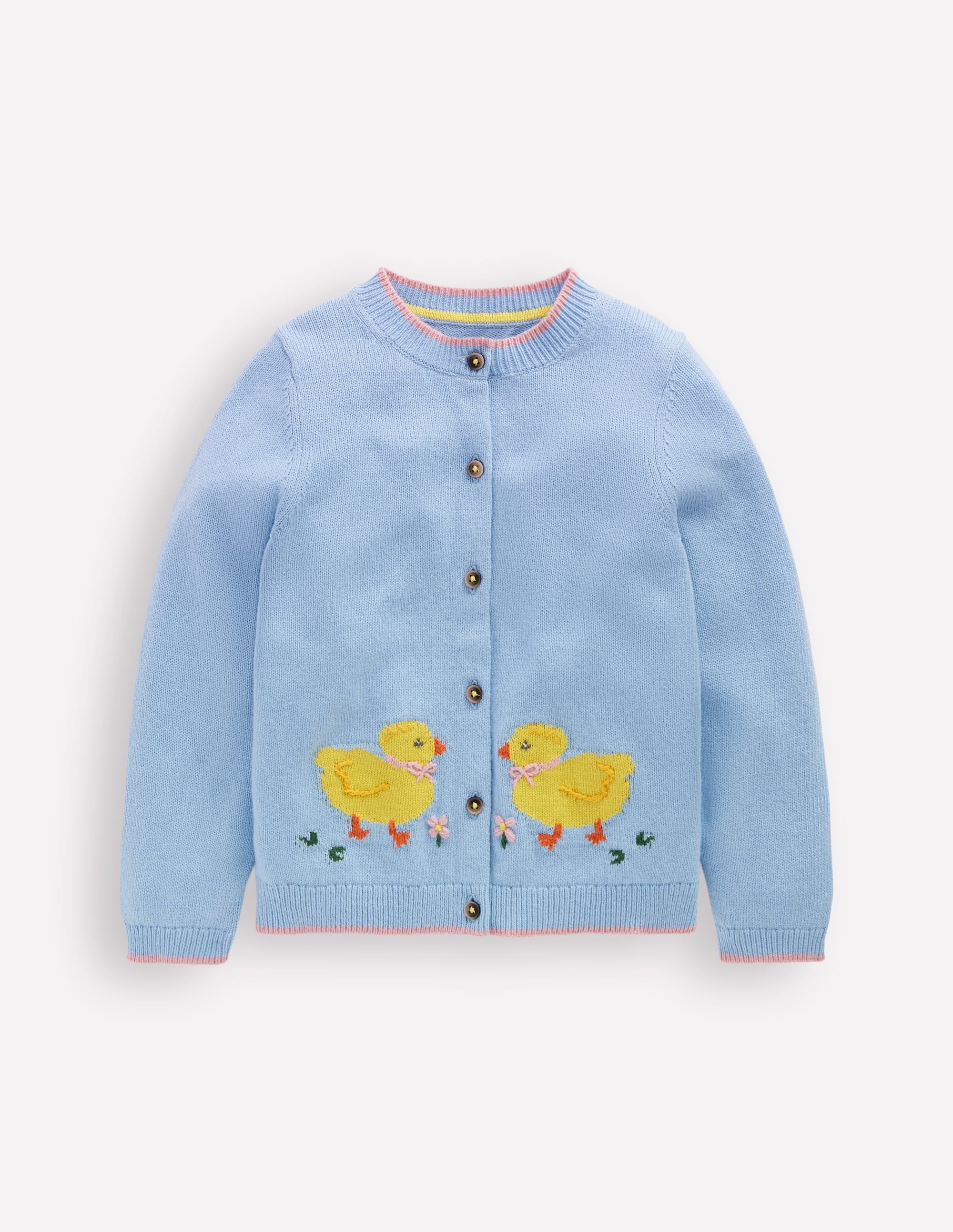Evelyn Fun Logo Cardigan-Vintage Blue Chicks - Image 1