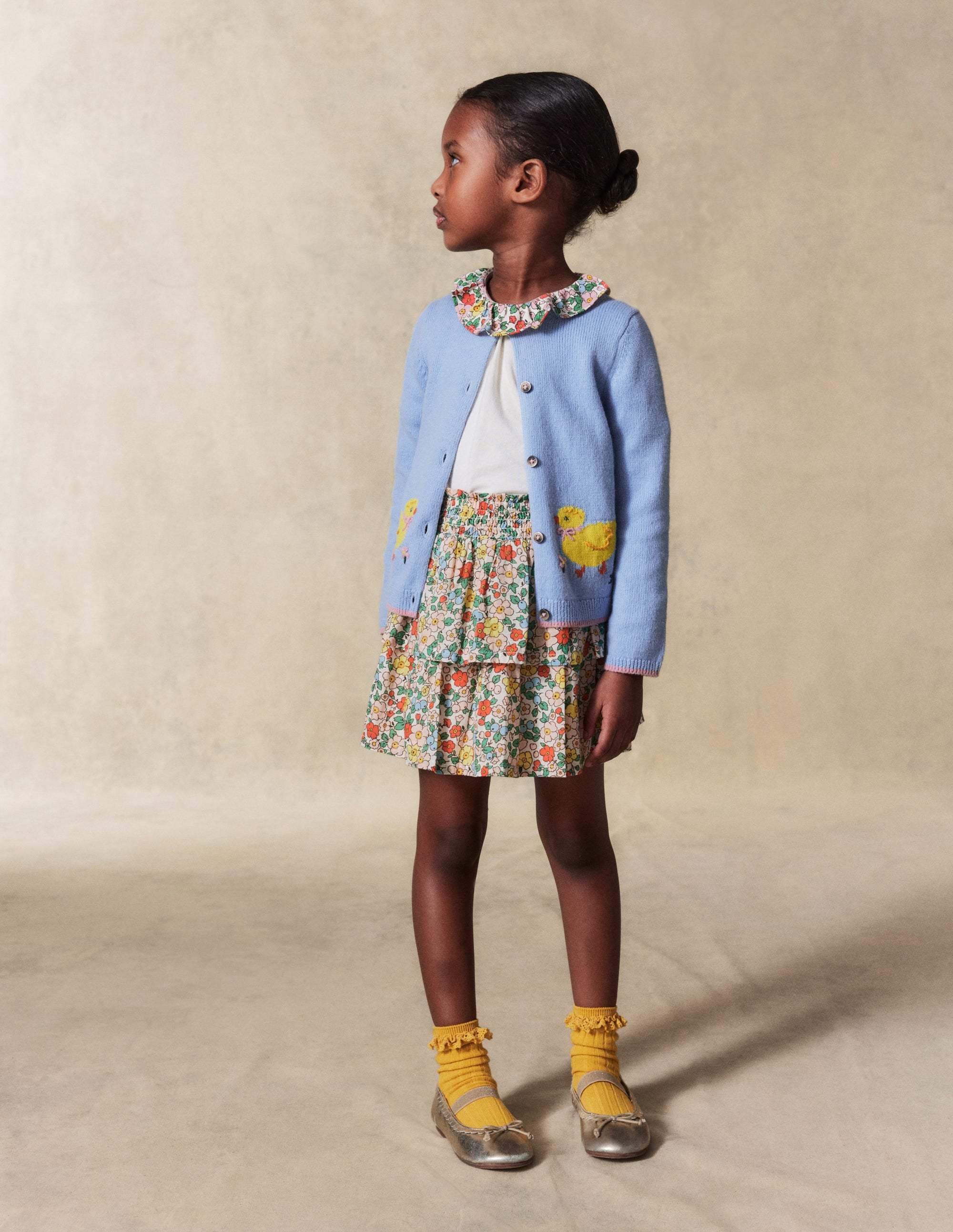 Evelyn Fun Logo Cardigan-Vintage Blue Chicks - Image 4