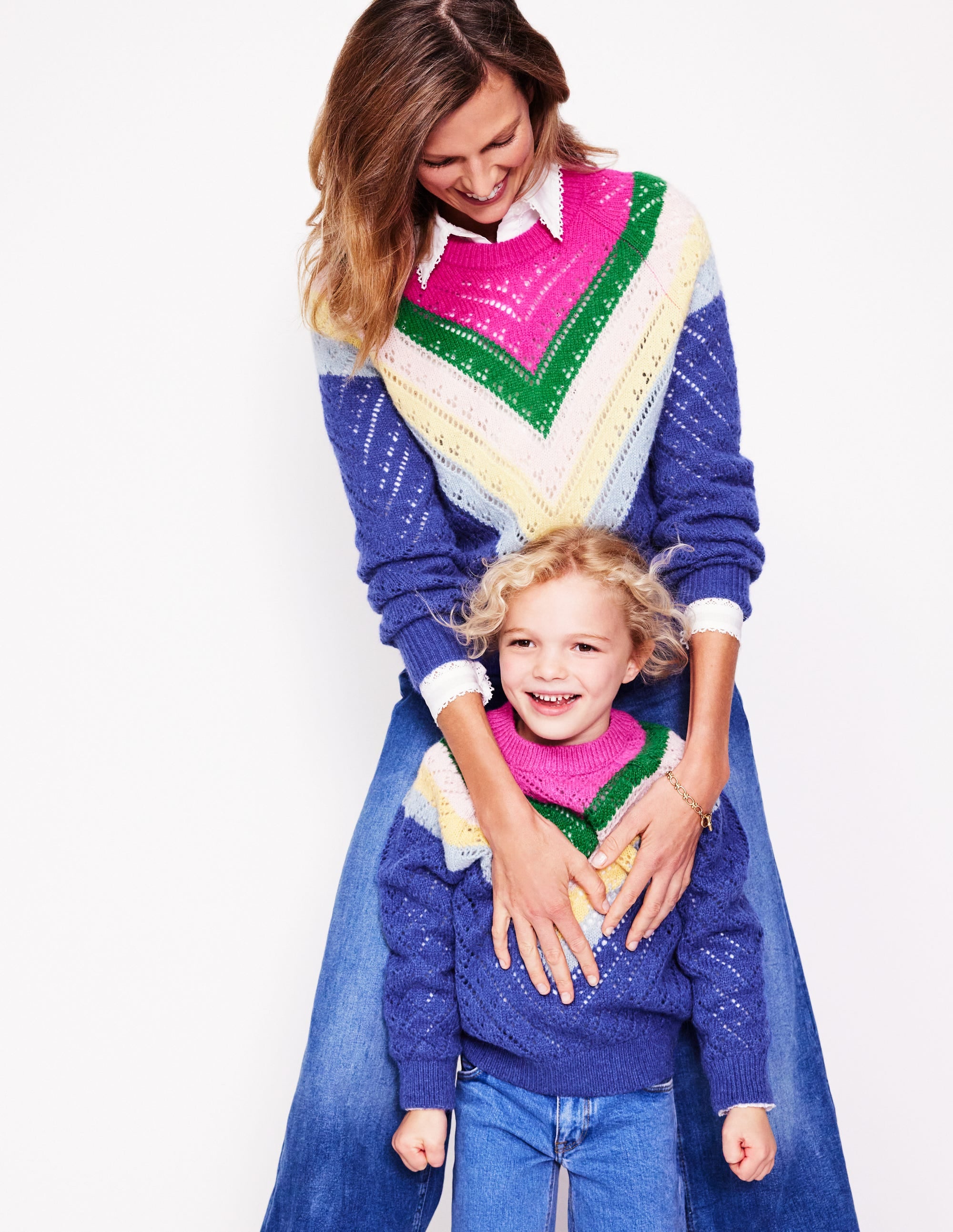 Chevron Jumper-Blue/Pink Chevron - Image 4