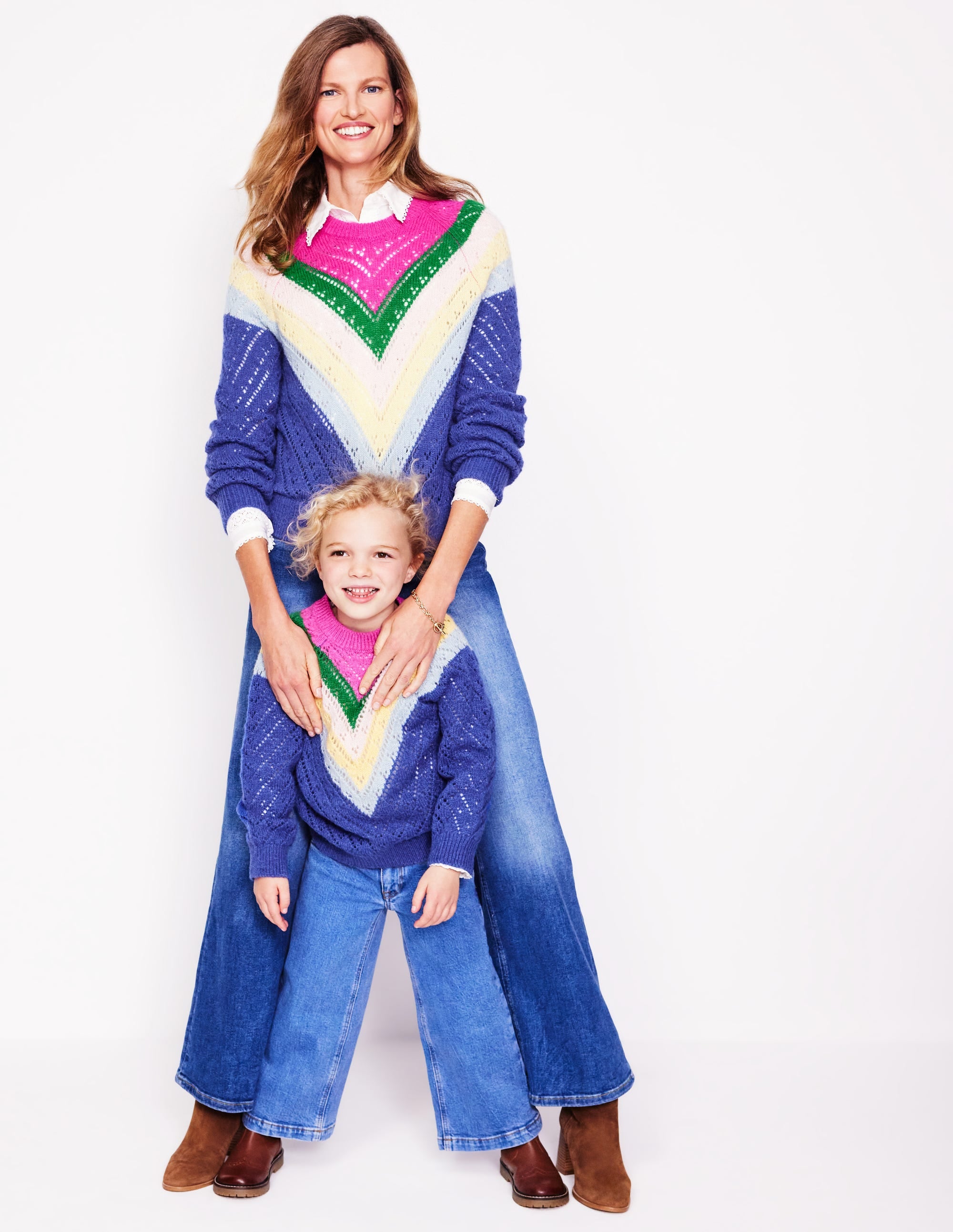 Chevron Jumper-Blue/Pink Chevron - Image 5