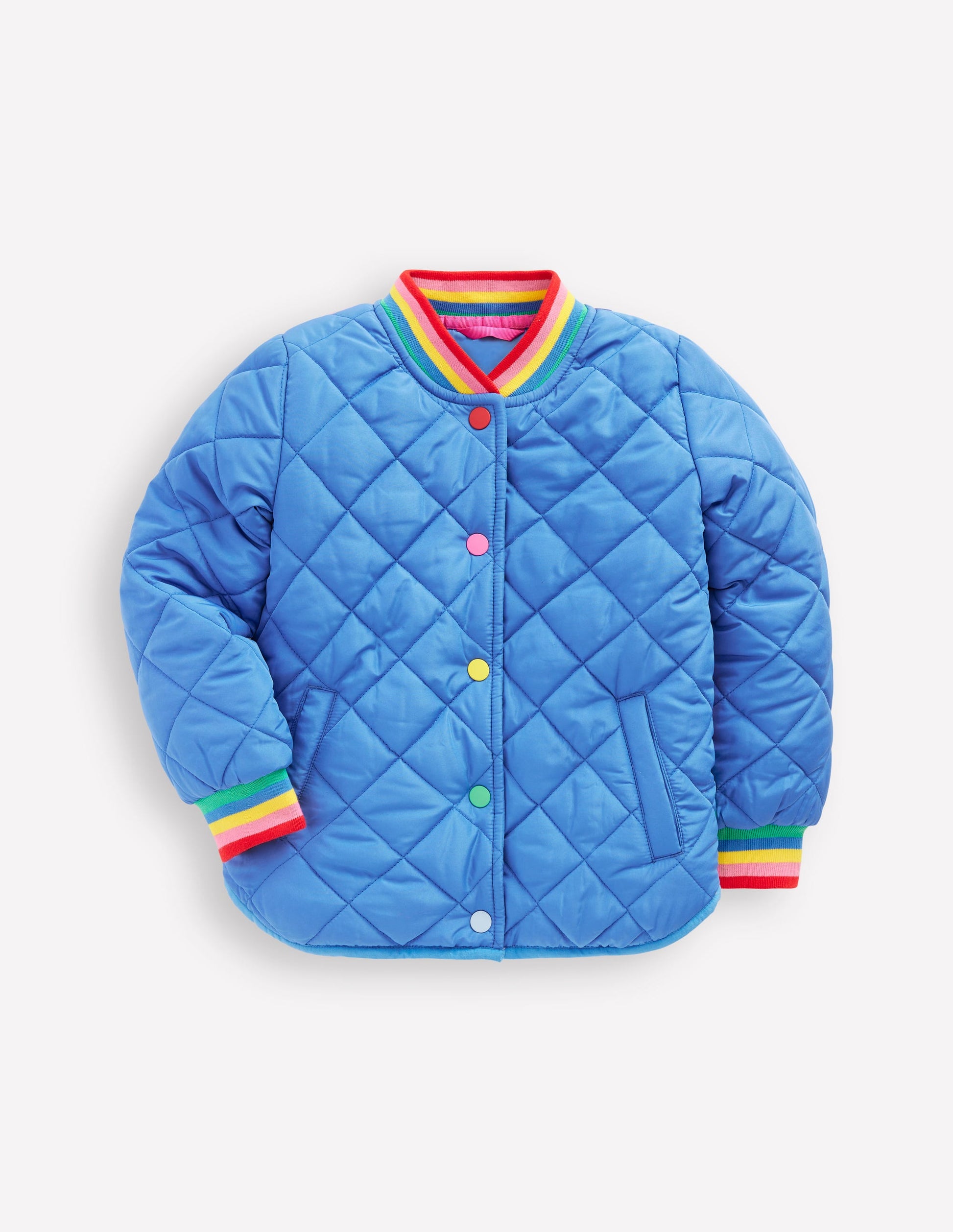 Fun Borg Lined Bomber-Peacock Plume Blue Heartburst-1