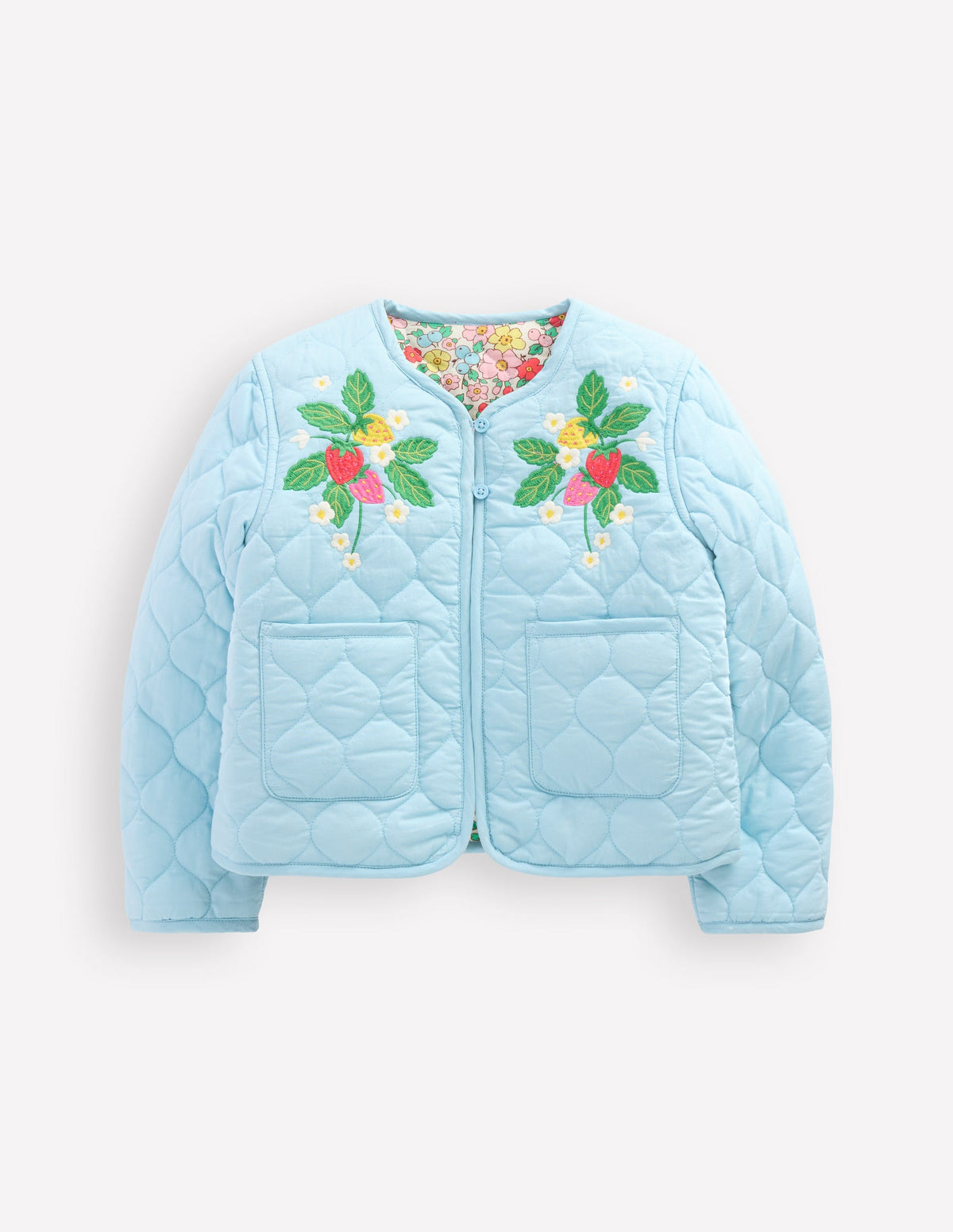 Aurore Reversible Jacket-Vanilla White Apple Blossom - Image 1