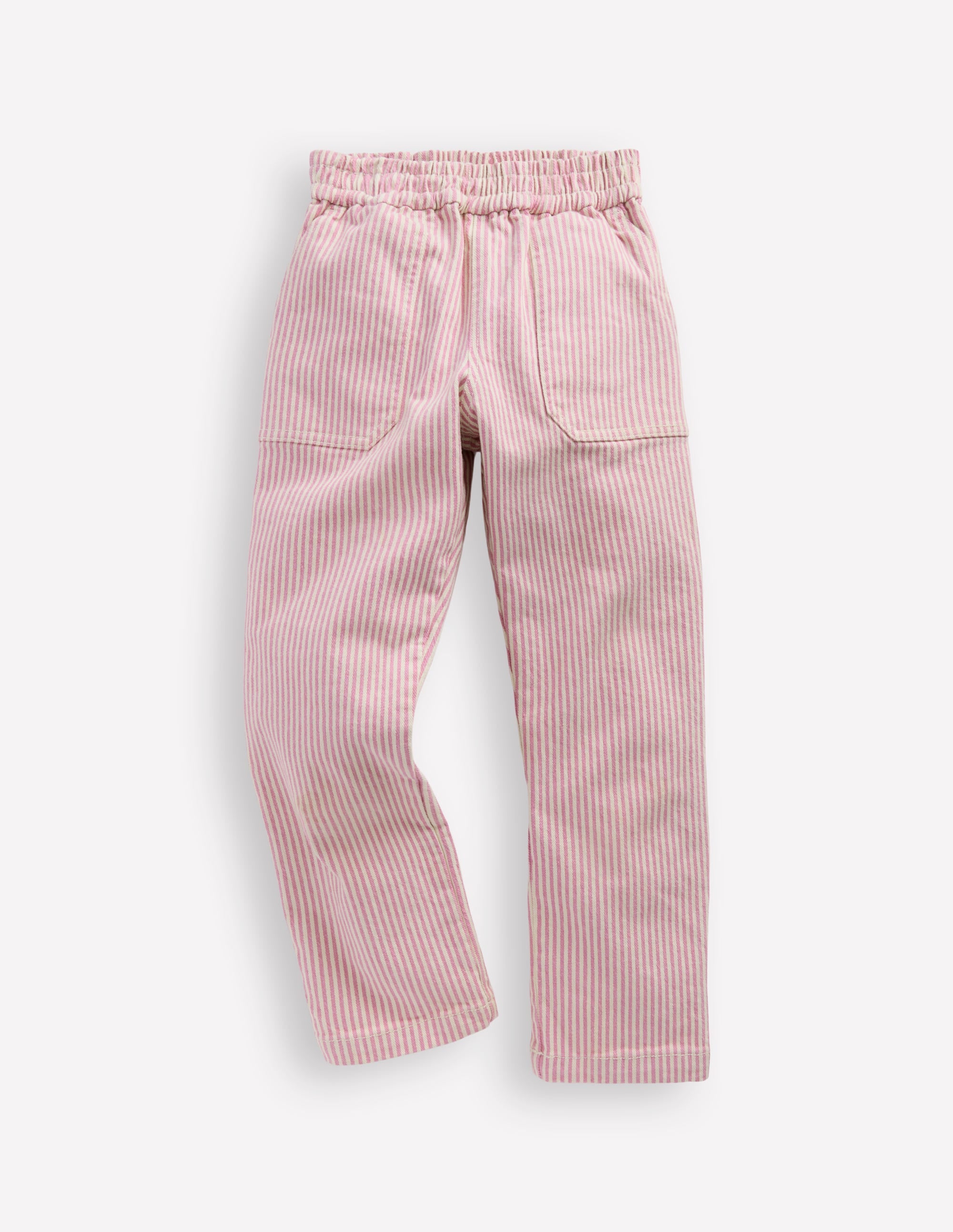 Pull-On Trouser-Pink Ticking - Image 1
