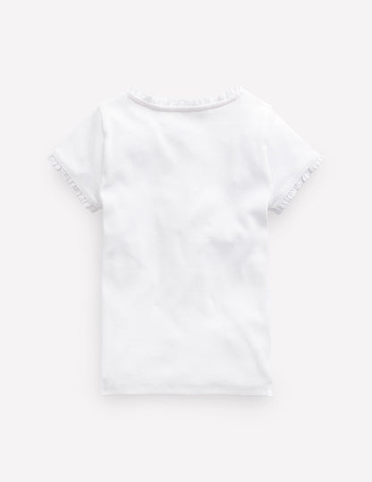 Short Sleeve Ribbed T-shirt-White-2