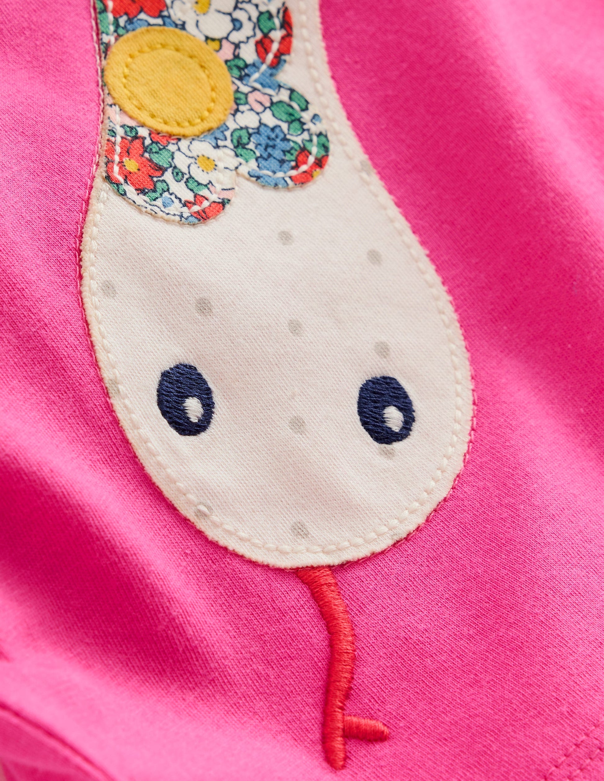 Puff Sleeve Applique T-Shirt-Pink Lunar New Year Snake-3