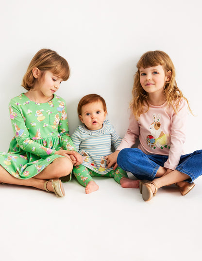 Puff Sleeve Applique T-Shirt-Chalk Pink Guinea Pig-5