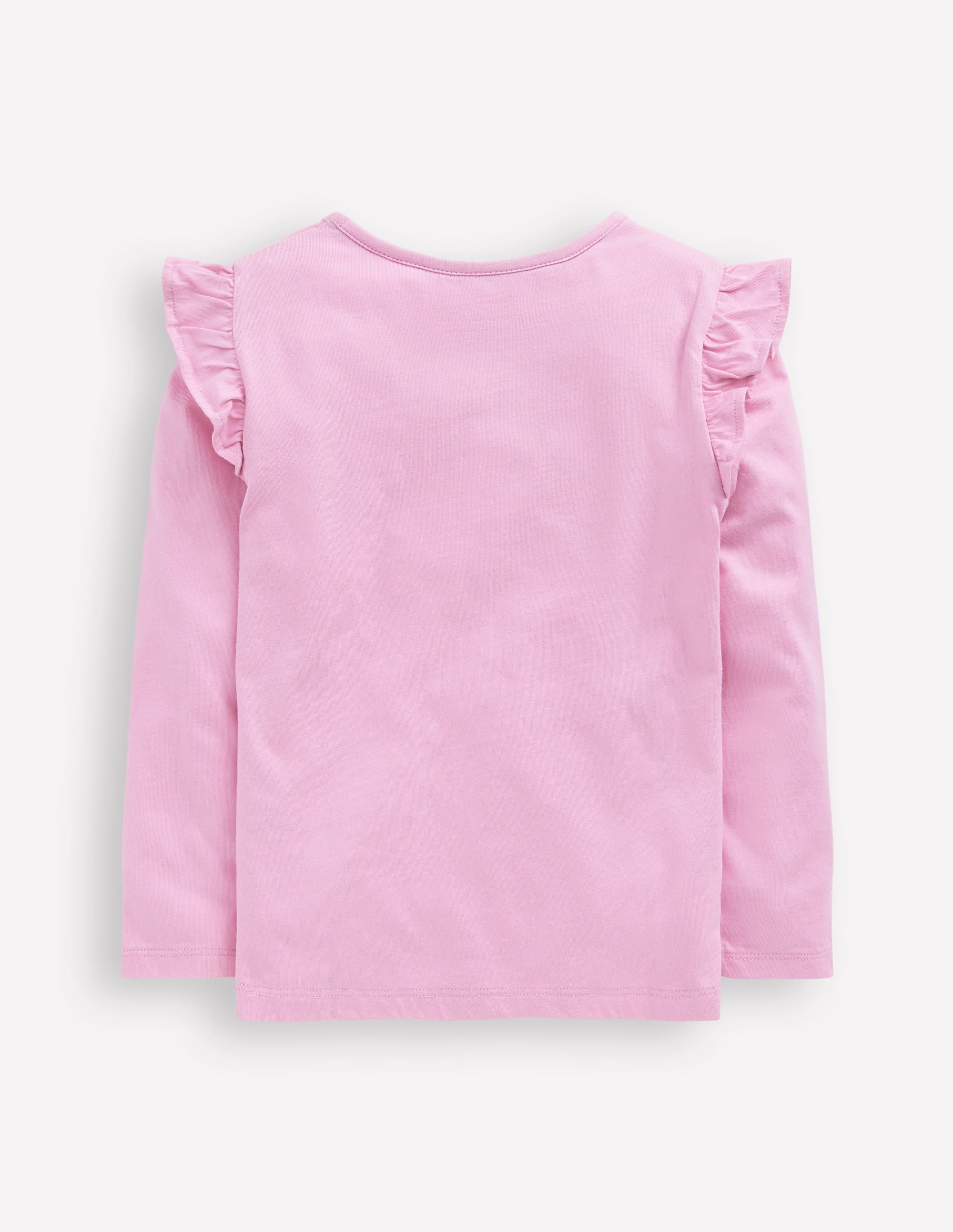Long Sleeve Frill Logo Top-Bubblegum Pink Dogs - Image 2