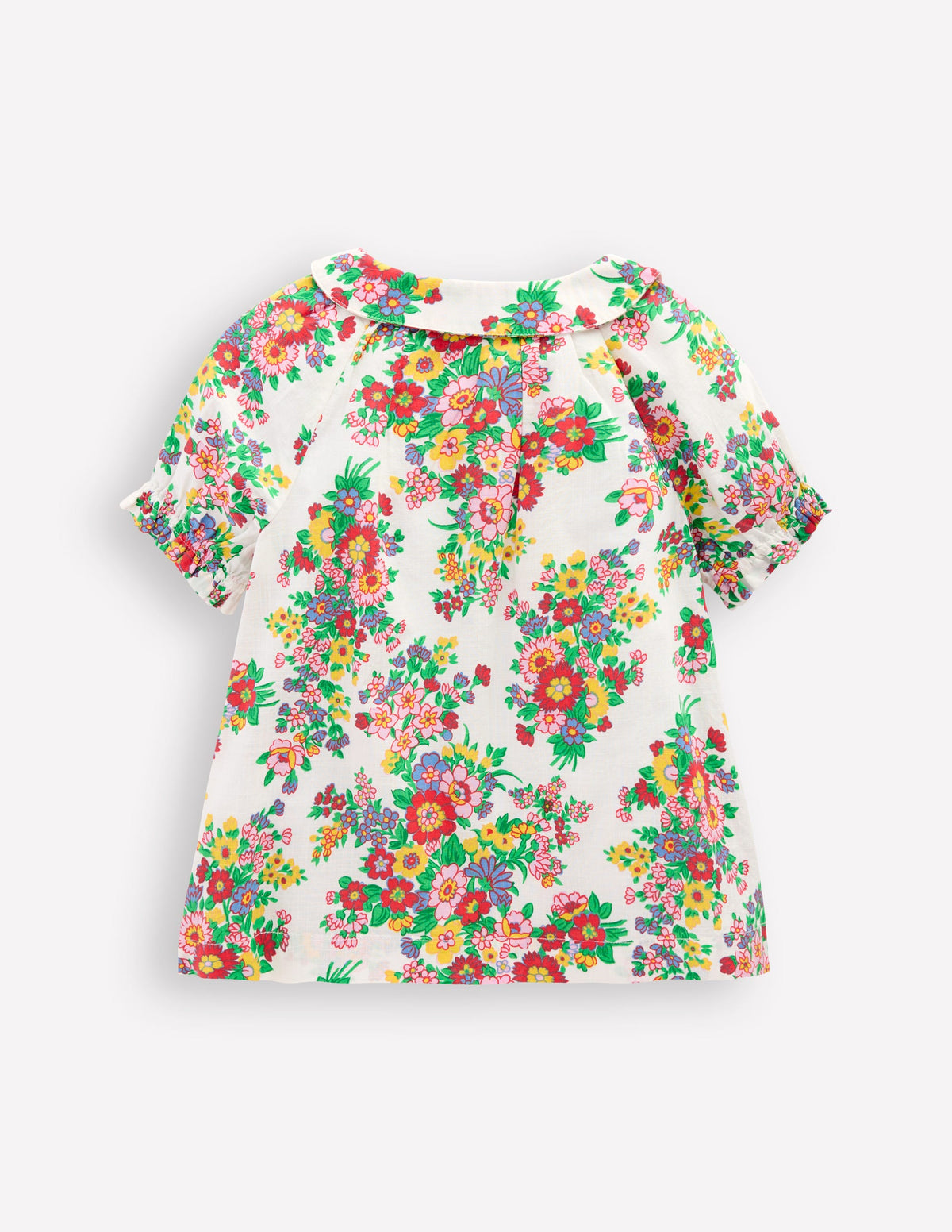 Woven Collared Top-Multi Flower Bunch - Image 2