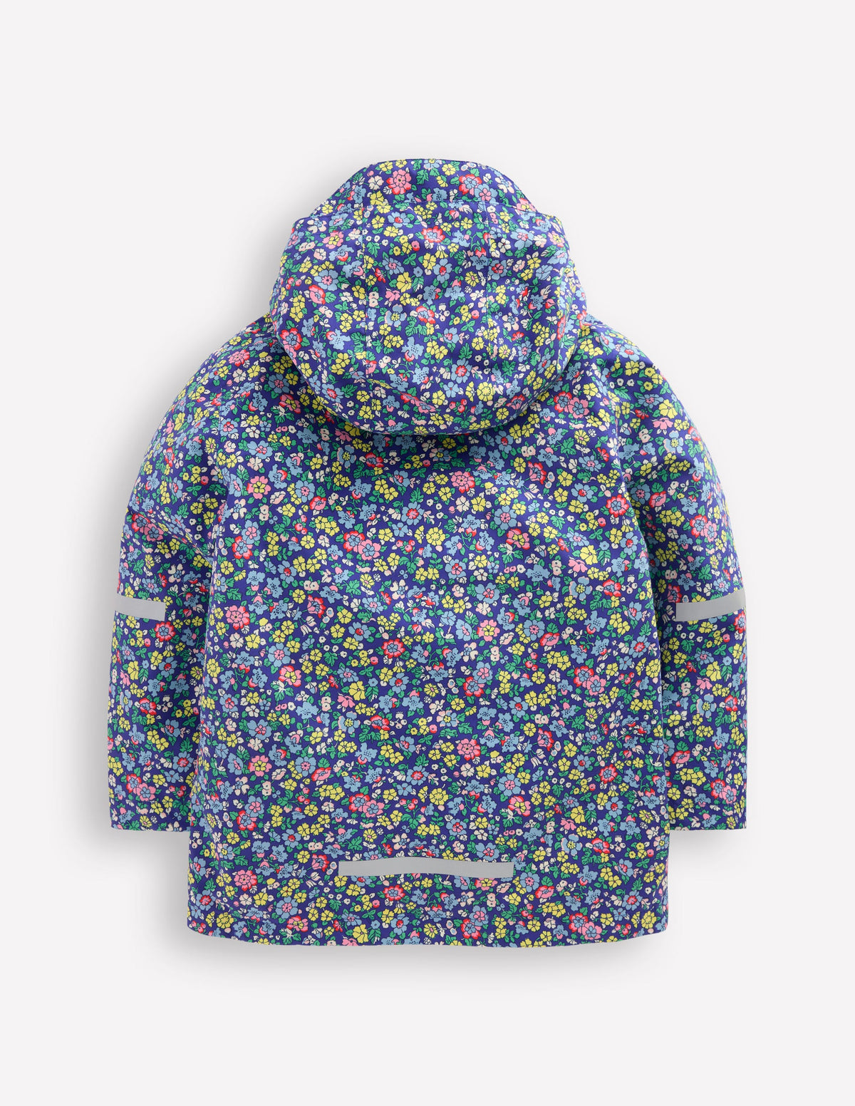 Waterproof Fisherman's Jacket-Sapphire Blue Nautical Floral - Image 2