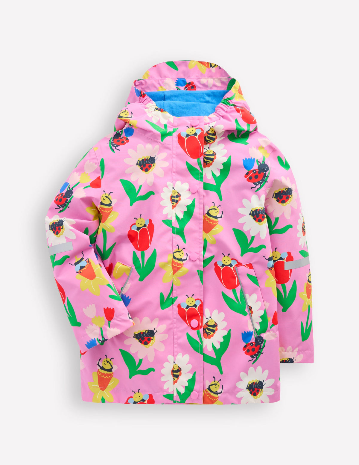 Waterproof Fisherman's Jacket-Pink Spring Garden - Image 1