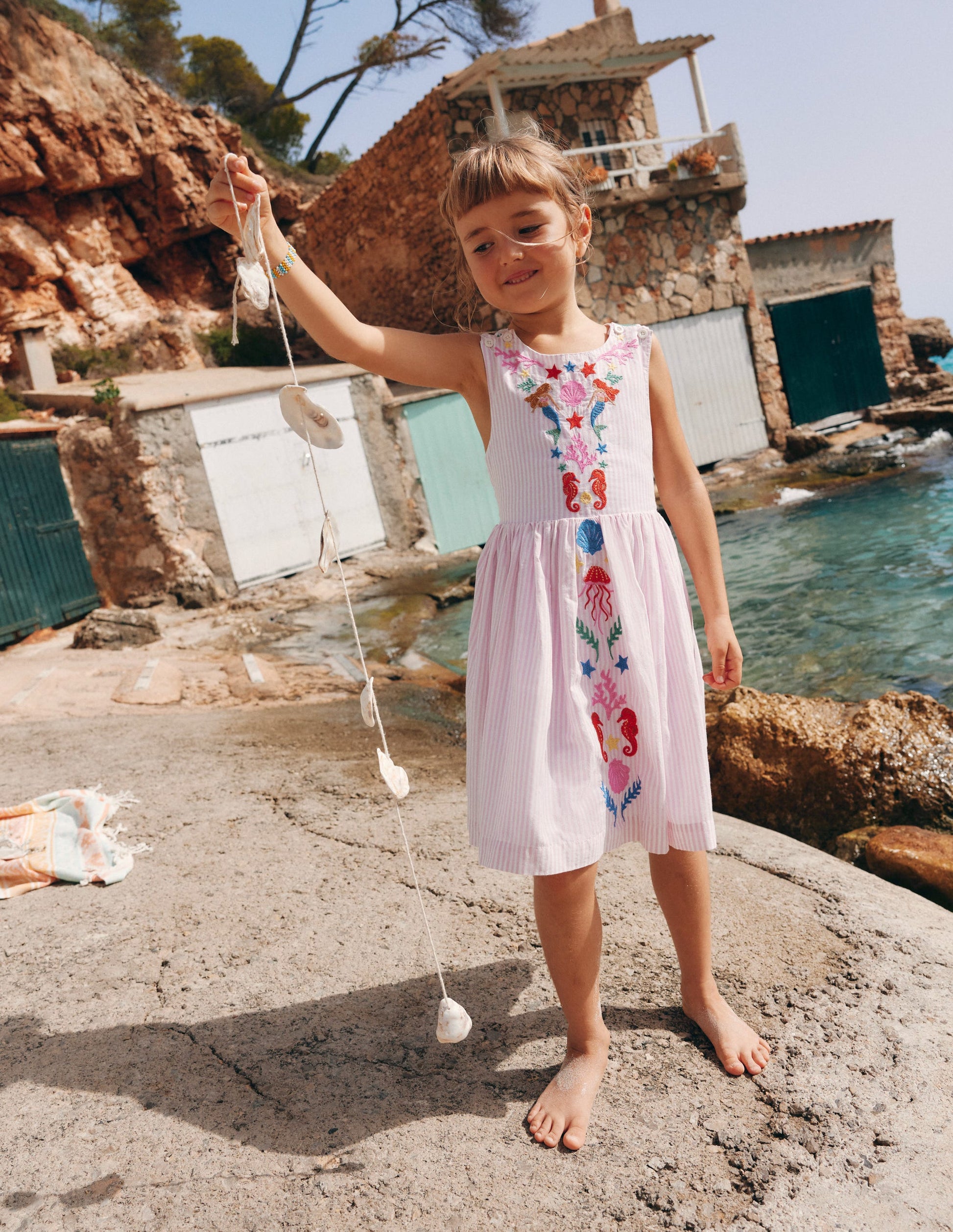 Harper Cross-Back Dress-Pink Mermaid | Boden UK Harper Cross-Back Dress-Pink Mermaid | Boden UK