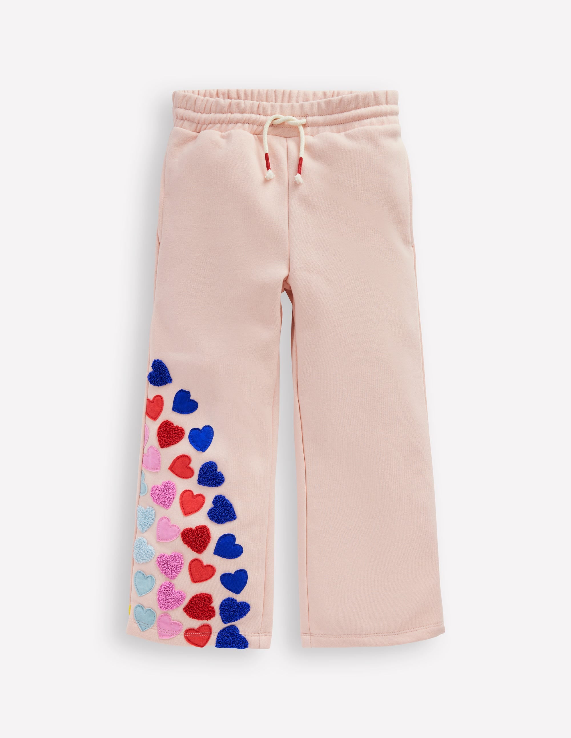 Wide Leg Applique Jogger-Chalk Pink Hearts - Image 1