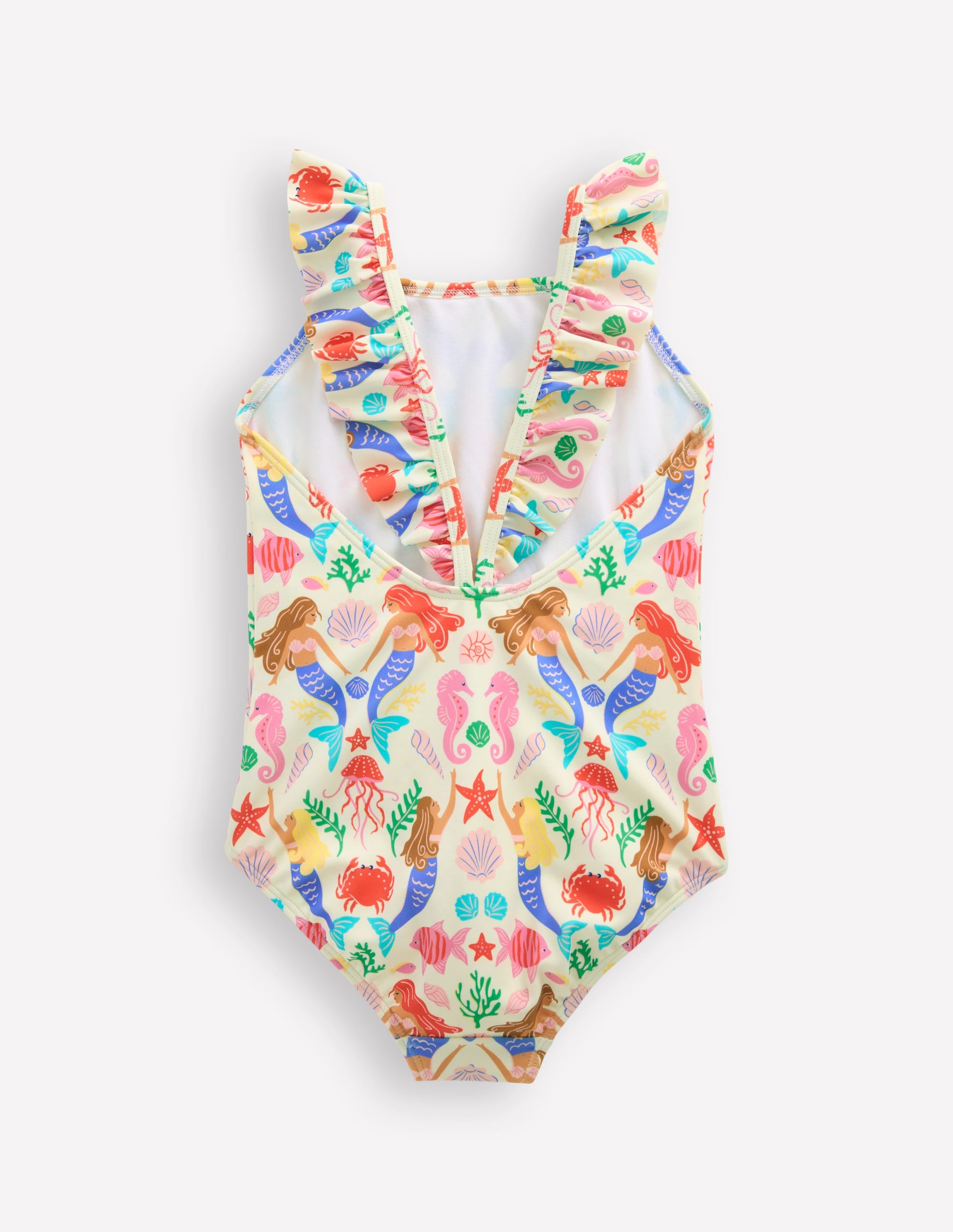 Hallie Frill Strap Swimsuit-Ivory Mermaid - Image 2