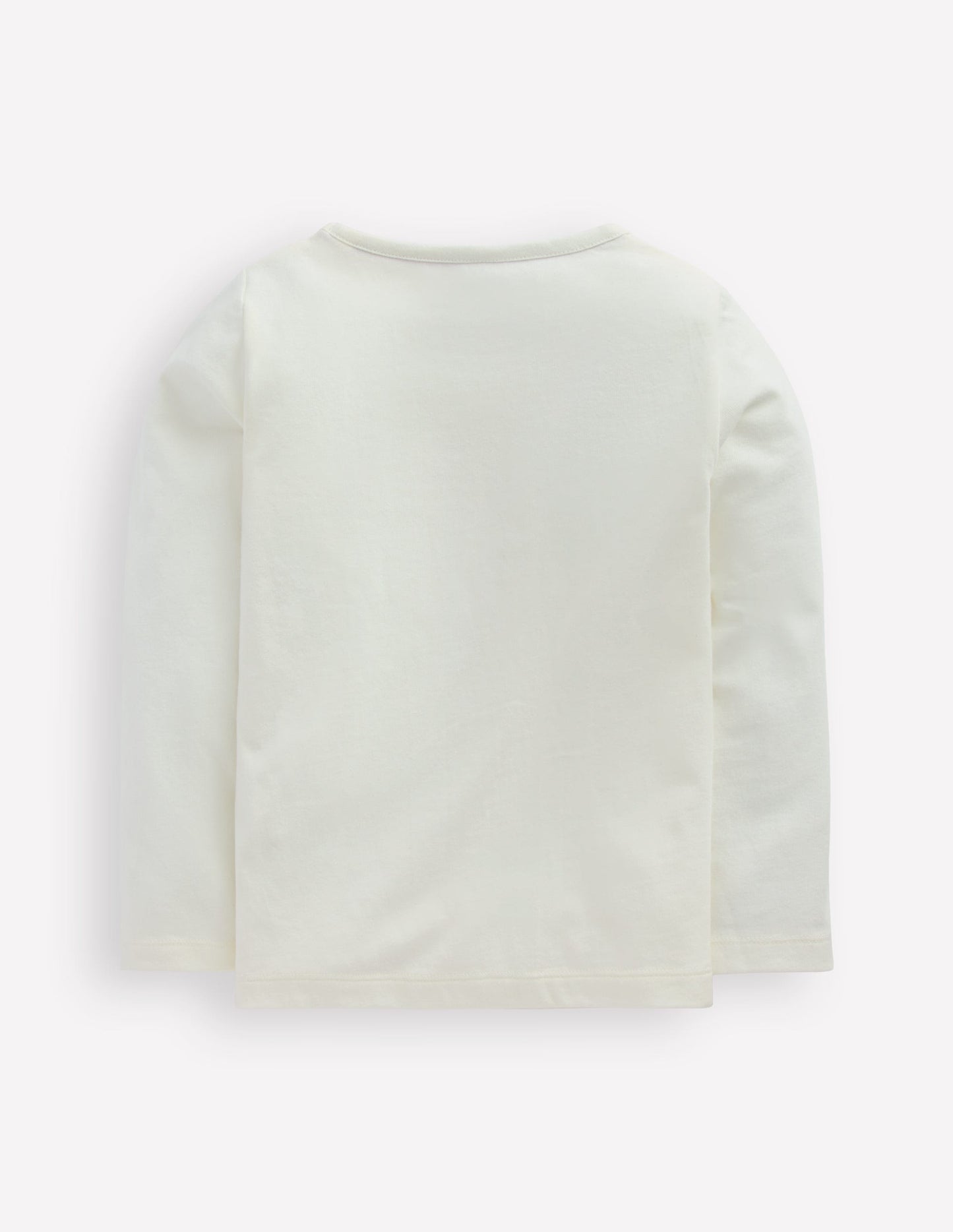 Long Sleeve Boucle T-shirt-Ivory Strawberries