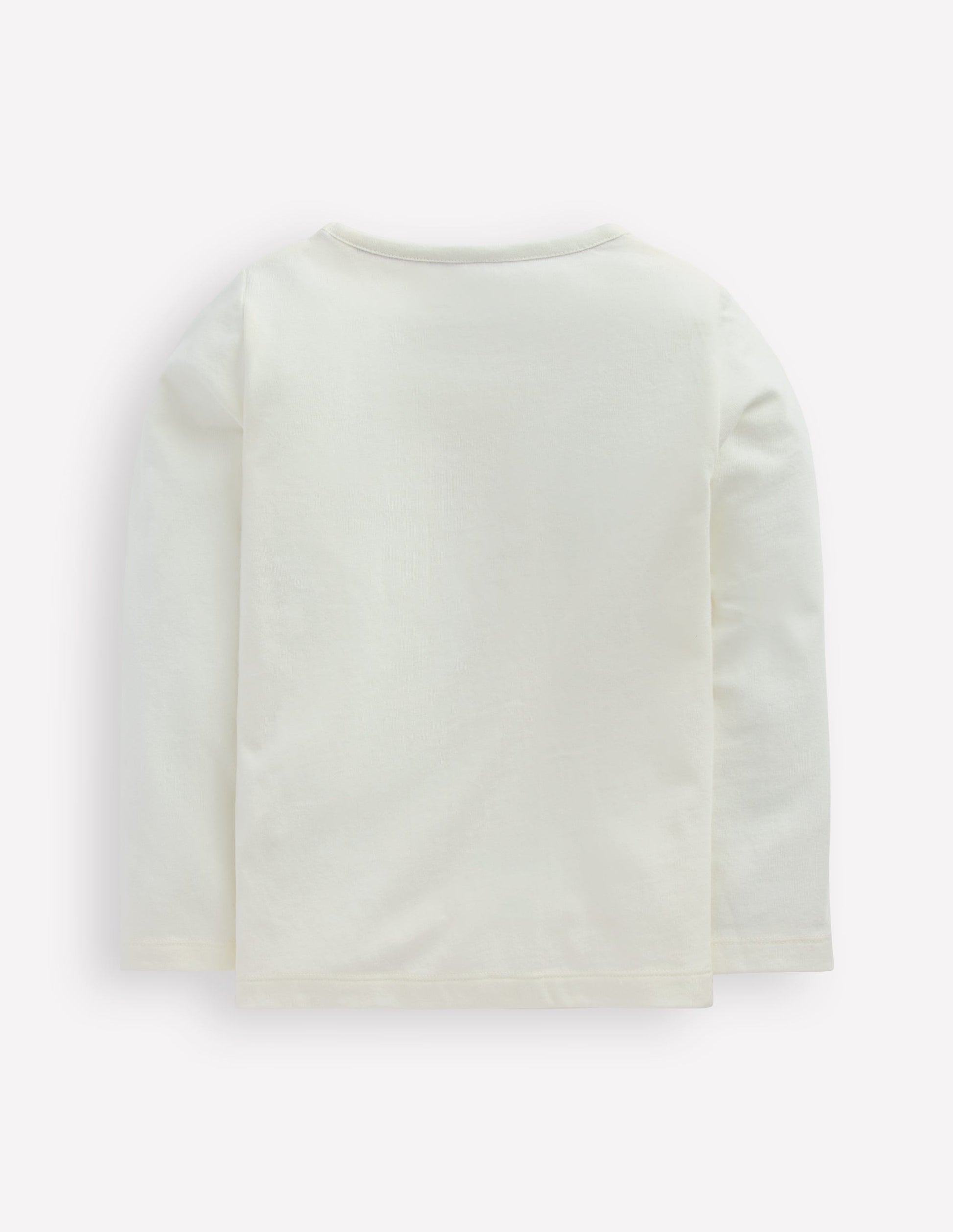 Long Sleeve Boucle T-shirt-Ivory Strawberries-2