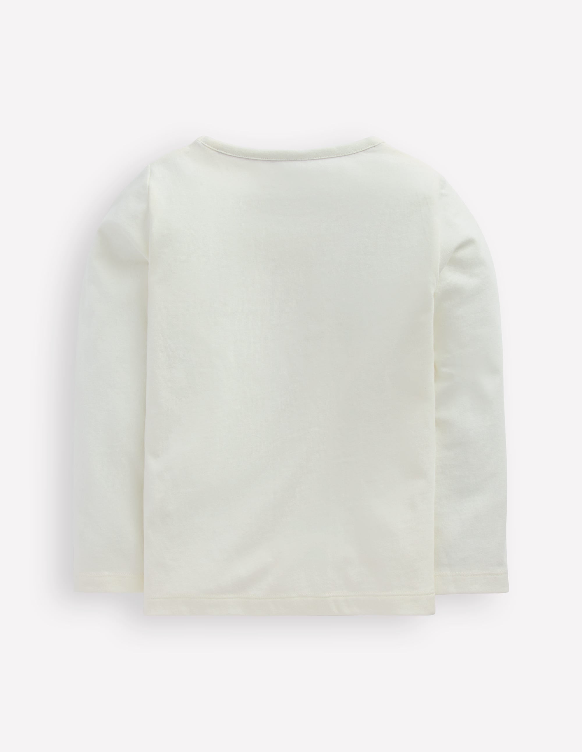 Long Sleeve Boucle T-shirt-Ivory Strawberries - Image 2
