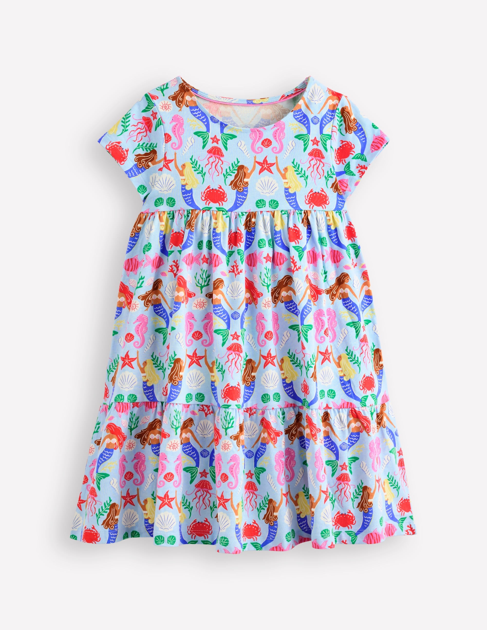 Ariel Twirly Jersey Dress-Pale Blue Mermaids - Image 1