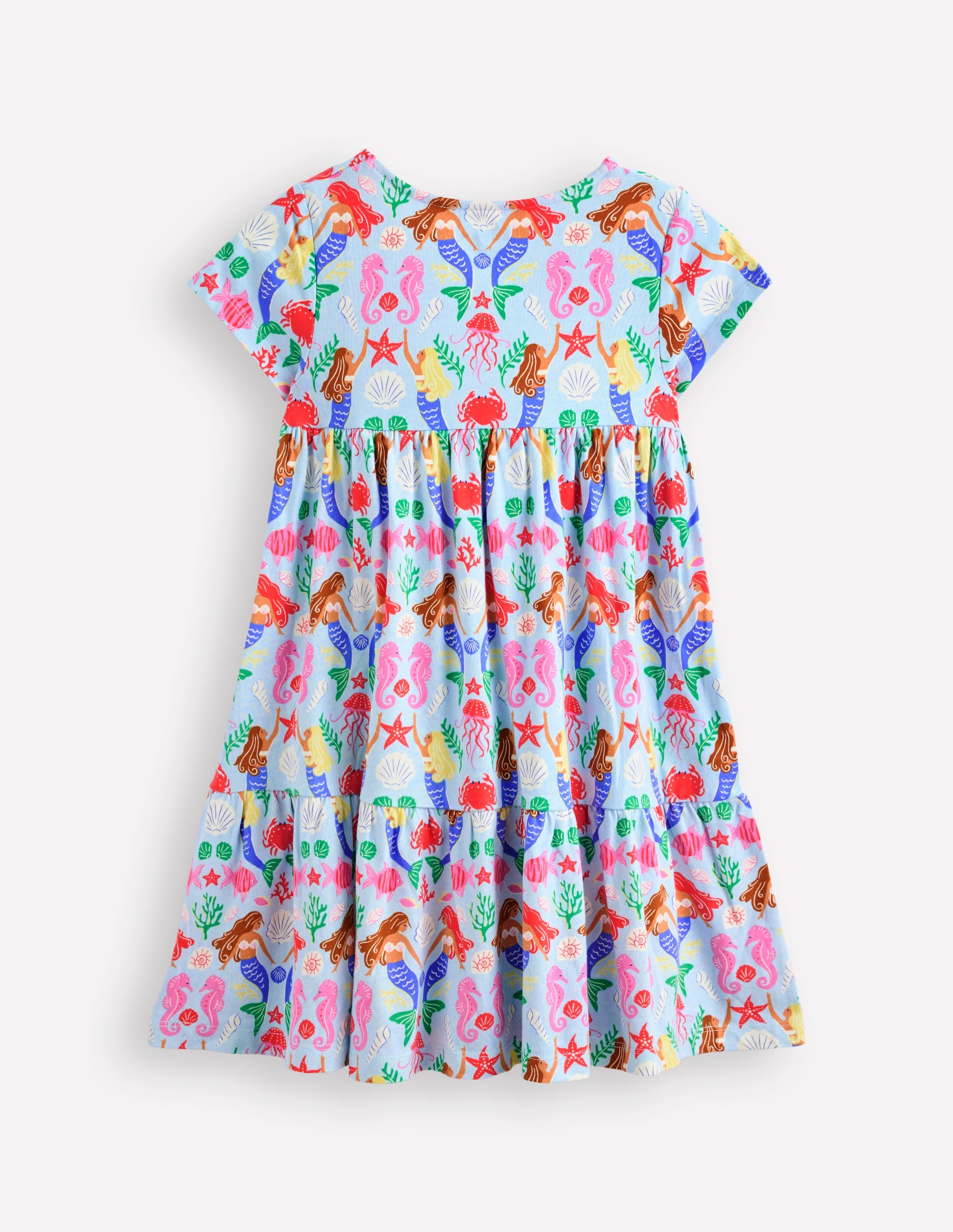 Ariel Twirly Jersey Dress-Pale Blue Mermaids - Image 2