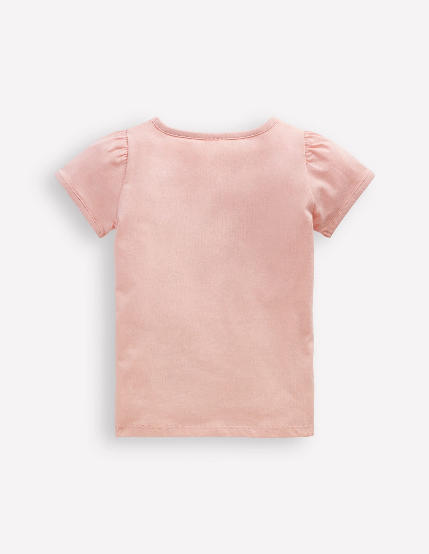 Puff Sleeve Applique Top-Chalk Pink Birthday Friends