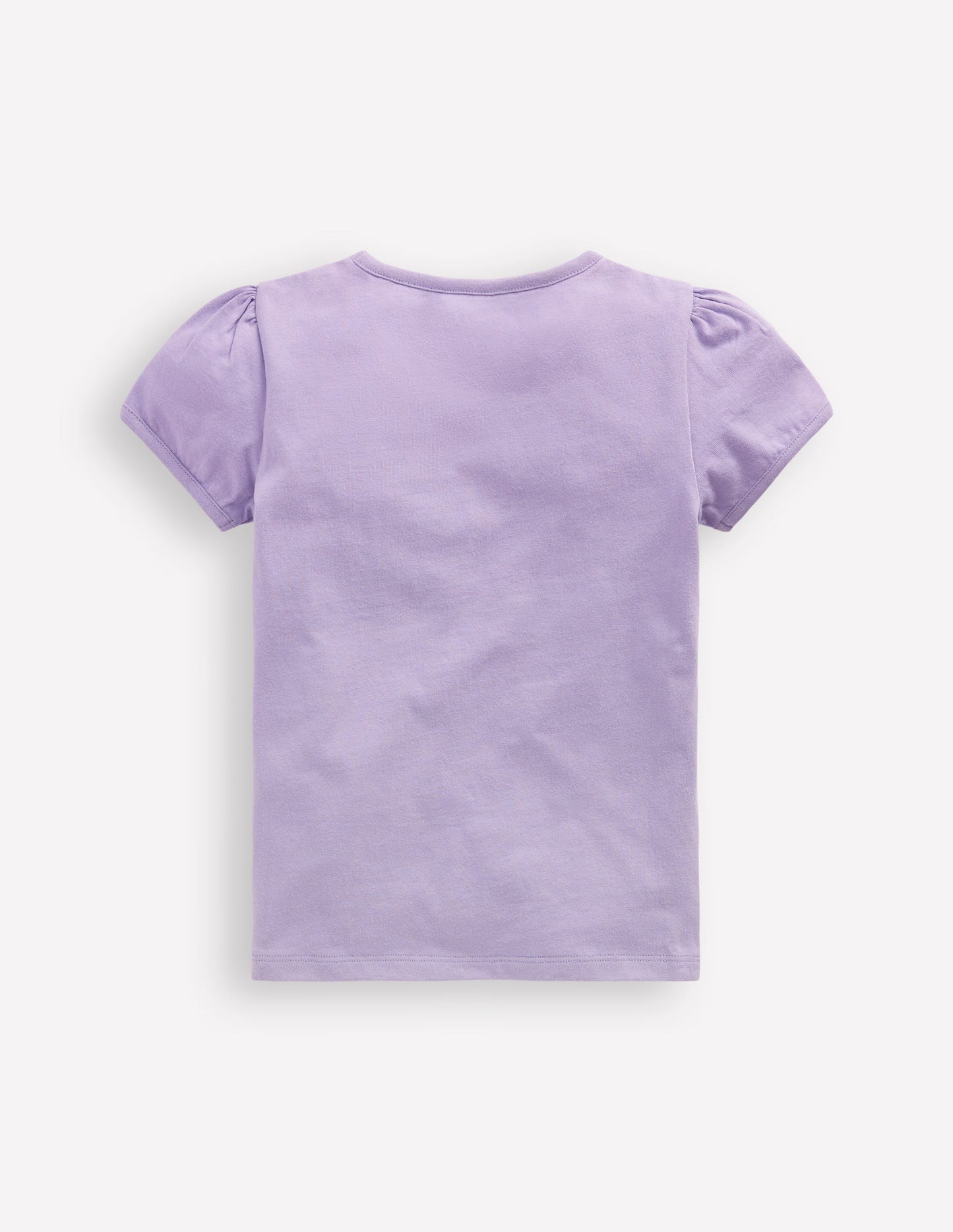 Puff Sleeve Applique Top-Misty Lavender Cat