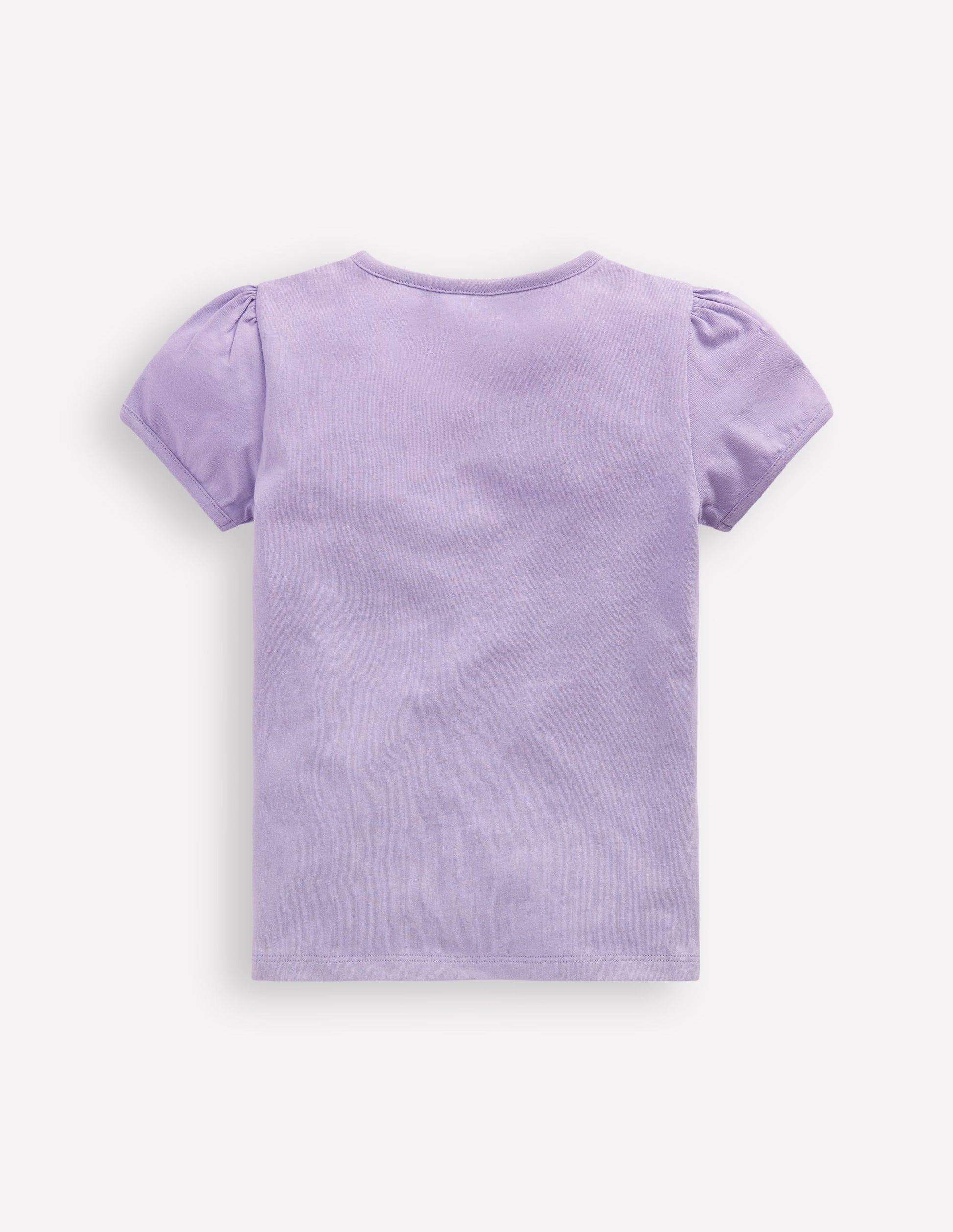 Puff Sleeve Applique Top-Misty Lavender Cat-2