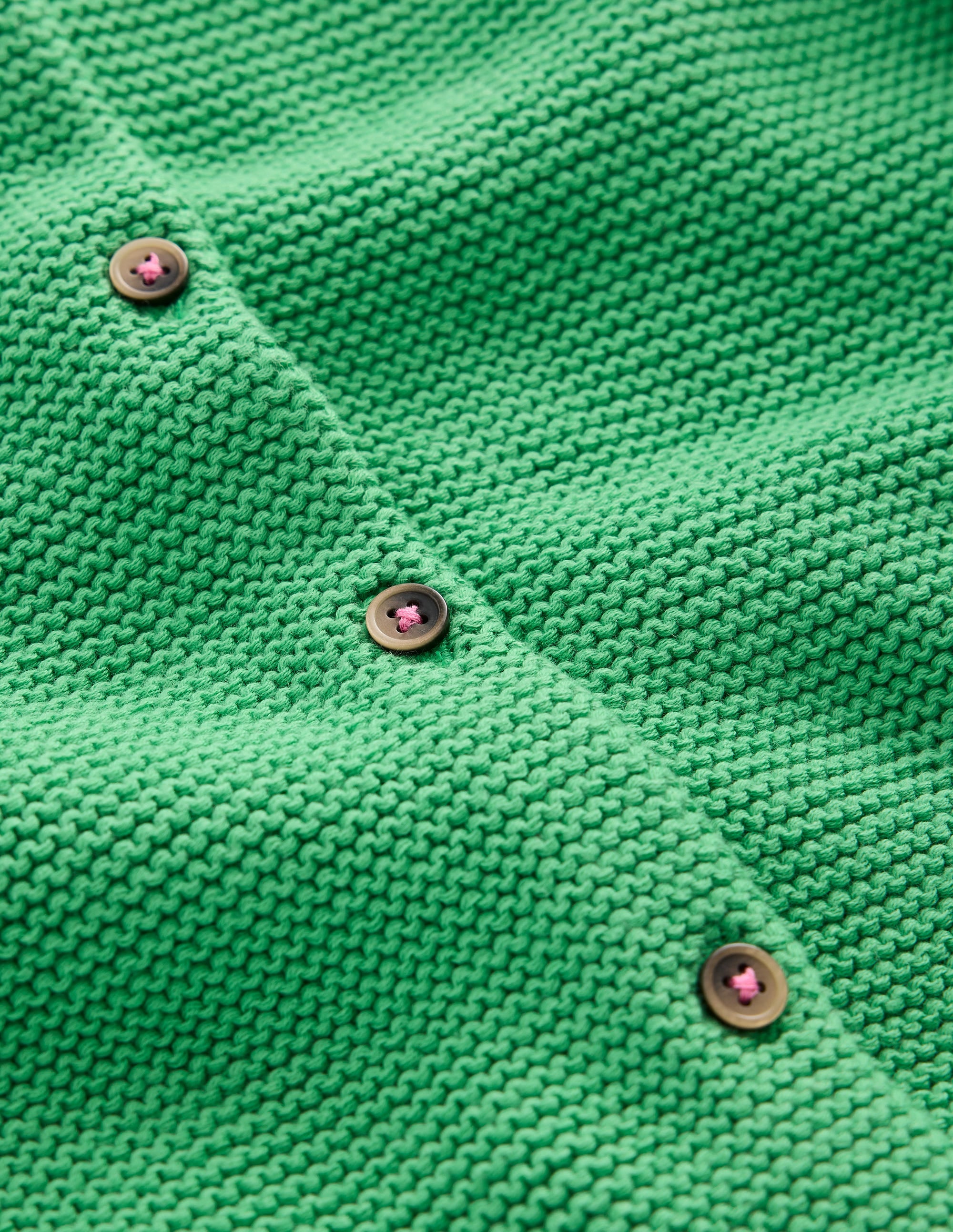 Essential Crew Neck Cardigan-Sapling Green - Image 3