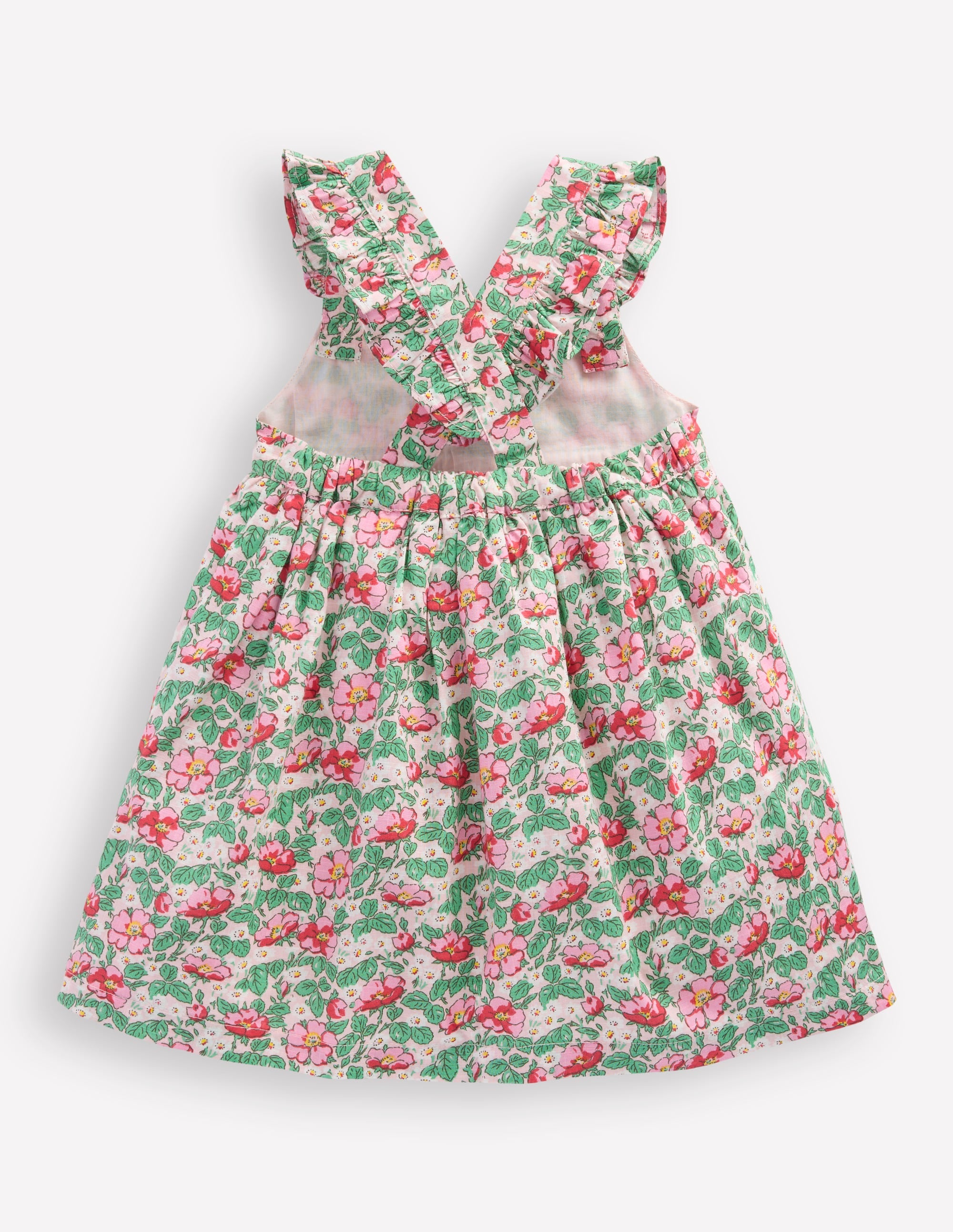 Nostalgic Pinny Dress-Chalk Pink Rose - Image 2