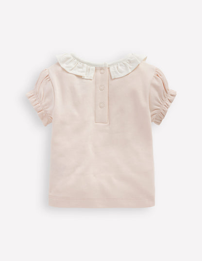 Ruffle Neck T-Shirt-Chalk Pink-2