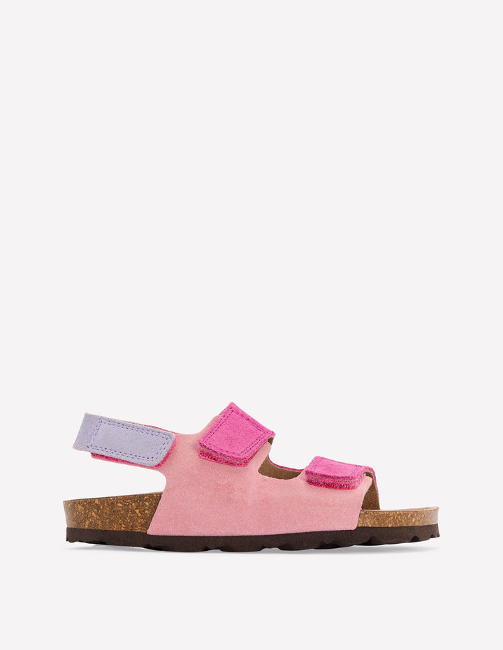 Colourblock Sandals-Pink Colourblock