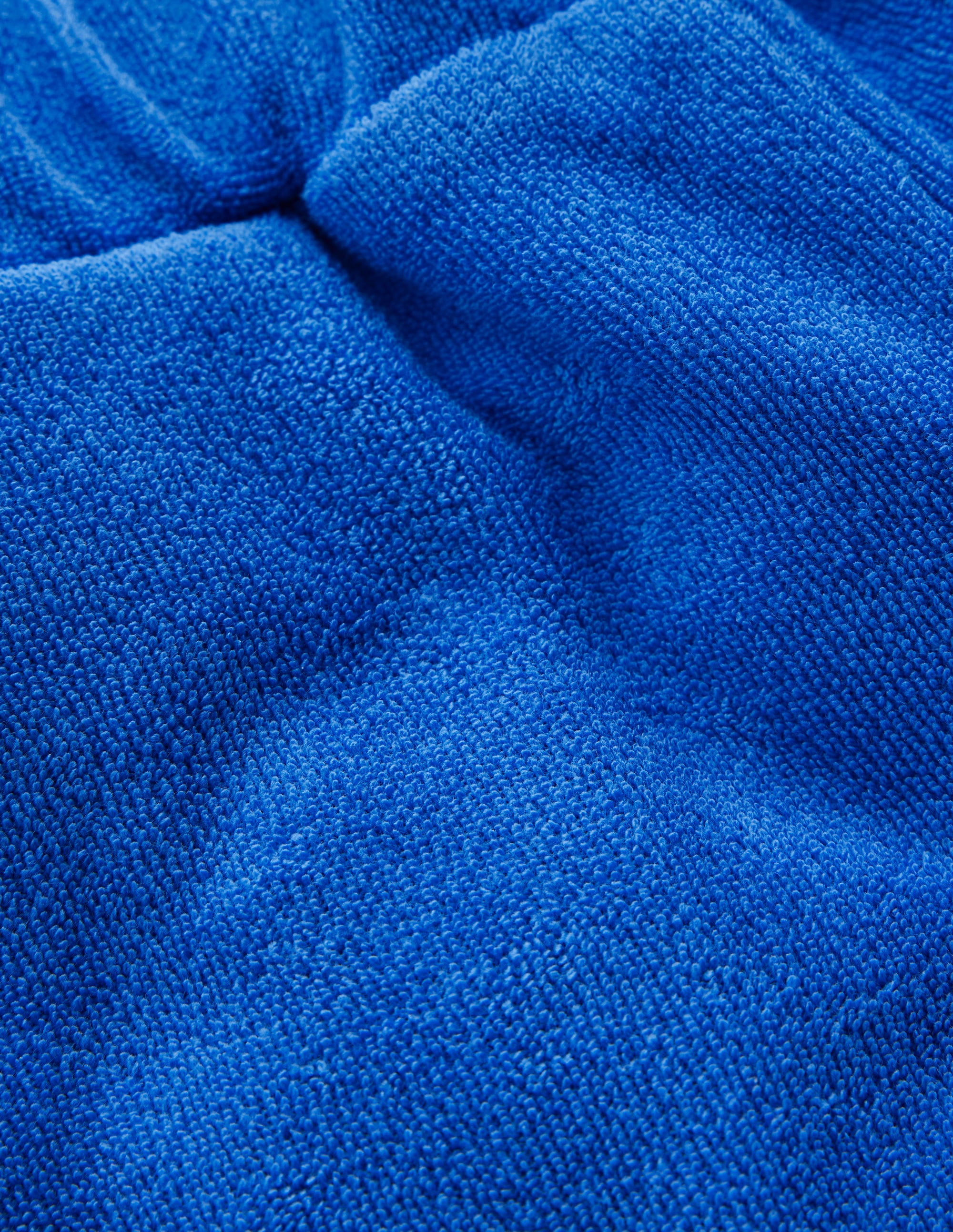 Frill Hem Towelling Shorts-Kingfisher Blue - Image 3