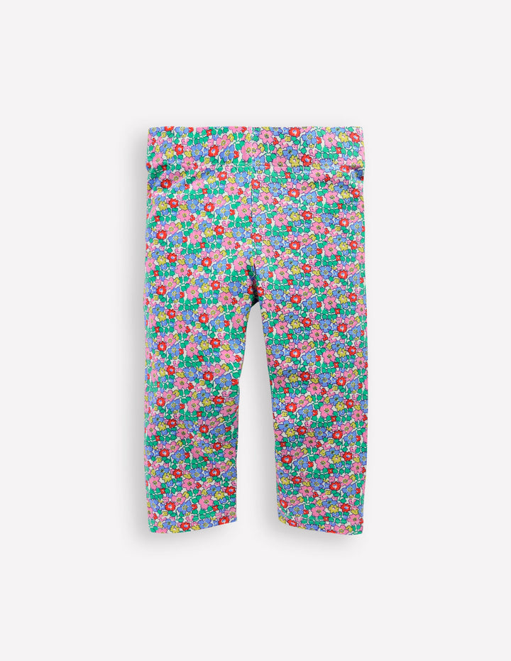 Fun Cropped Leggings-Multi Flowerbed