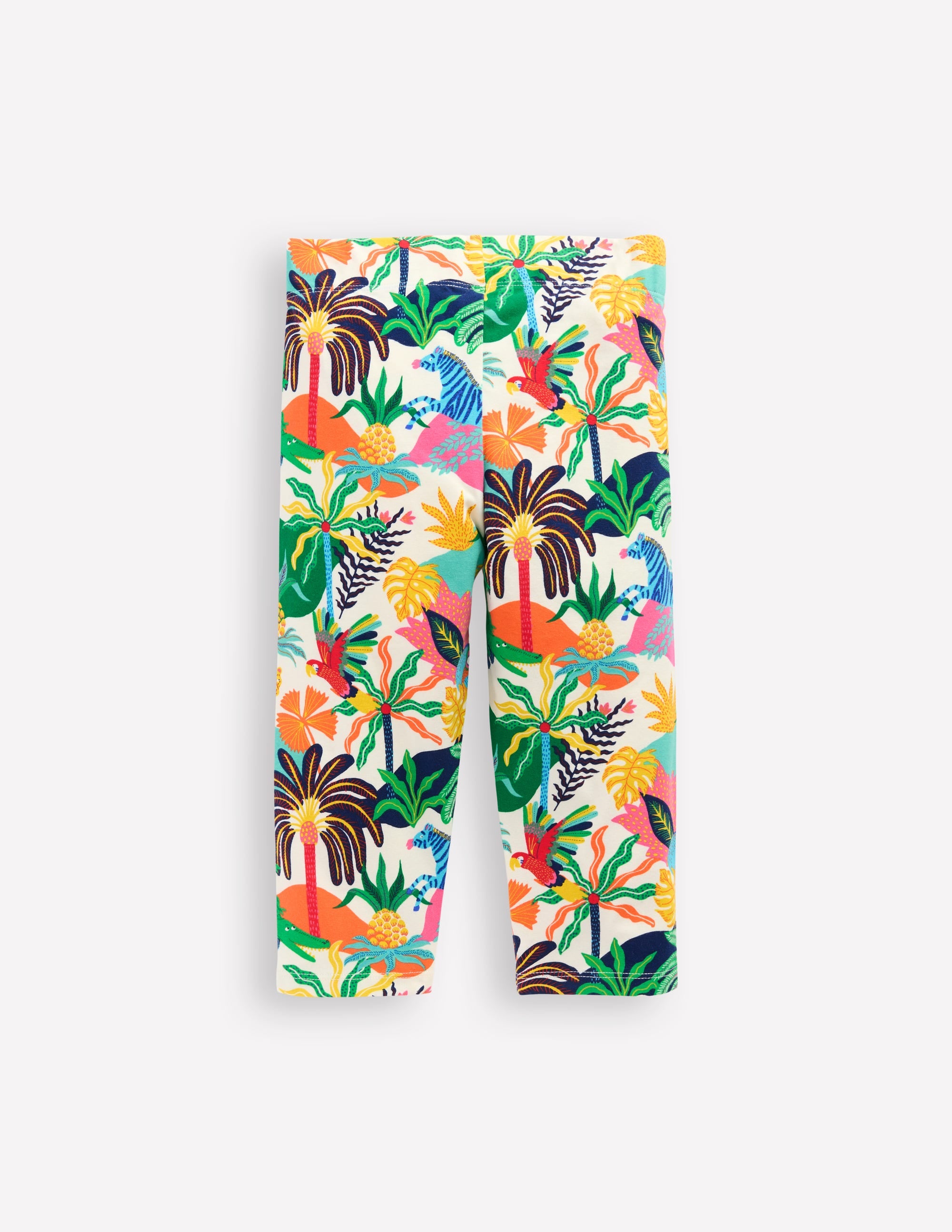 Fun Cropped Leggings-Soft Ivory Multi Jungle - Image 2