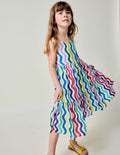 Aurelia Tiered Twirly Dress-Multi Wave
