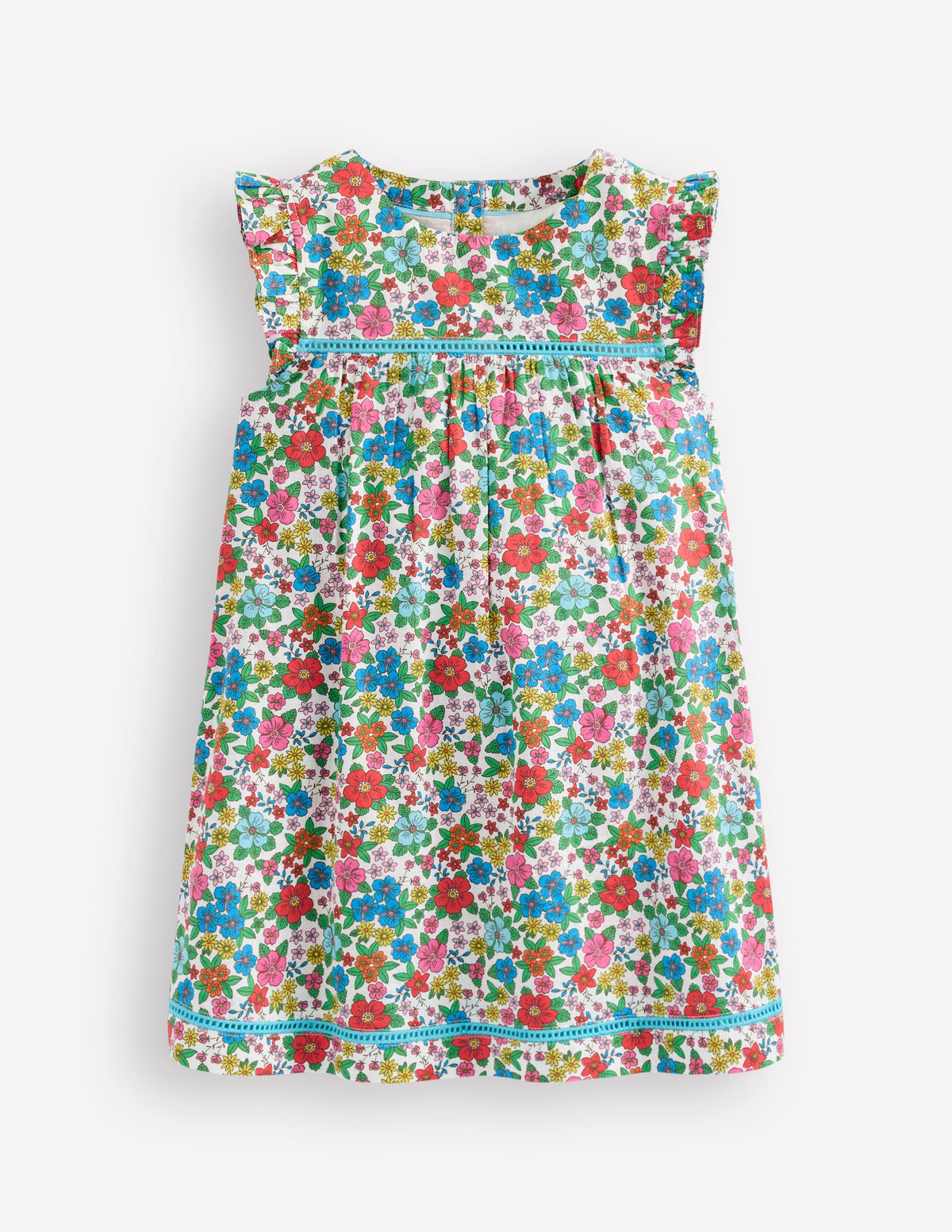 Celia Woven Holiday Dress-Multi Holiday Flowerbed - Image 1