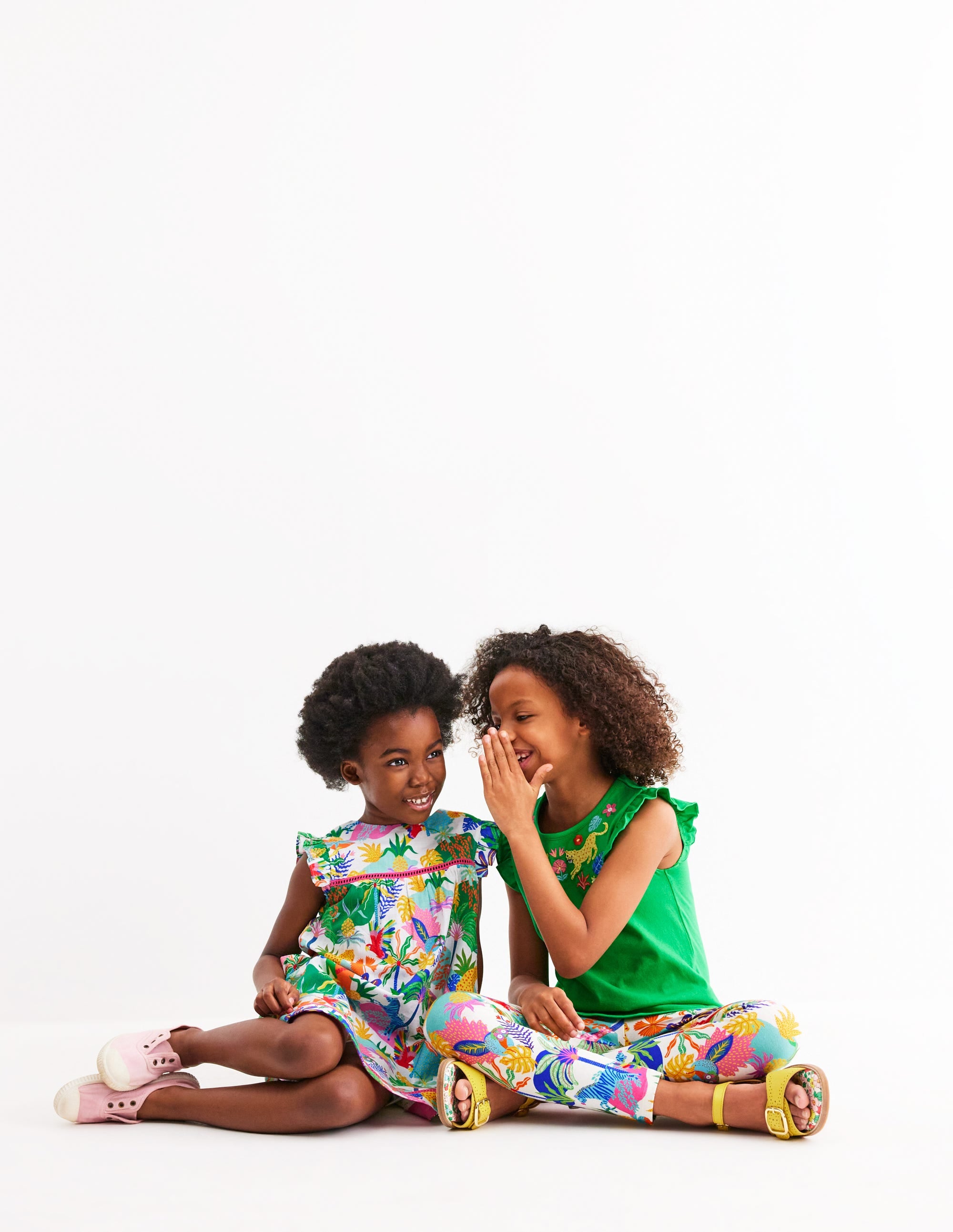 Celia Woven Holiday Dress-Soft Ivory Multi Jungle - Image 4