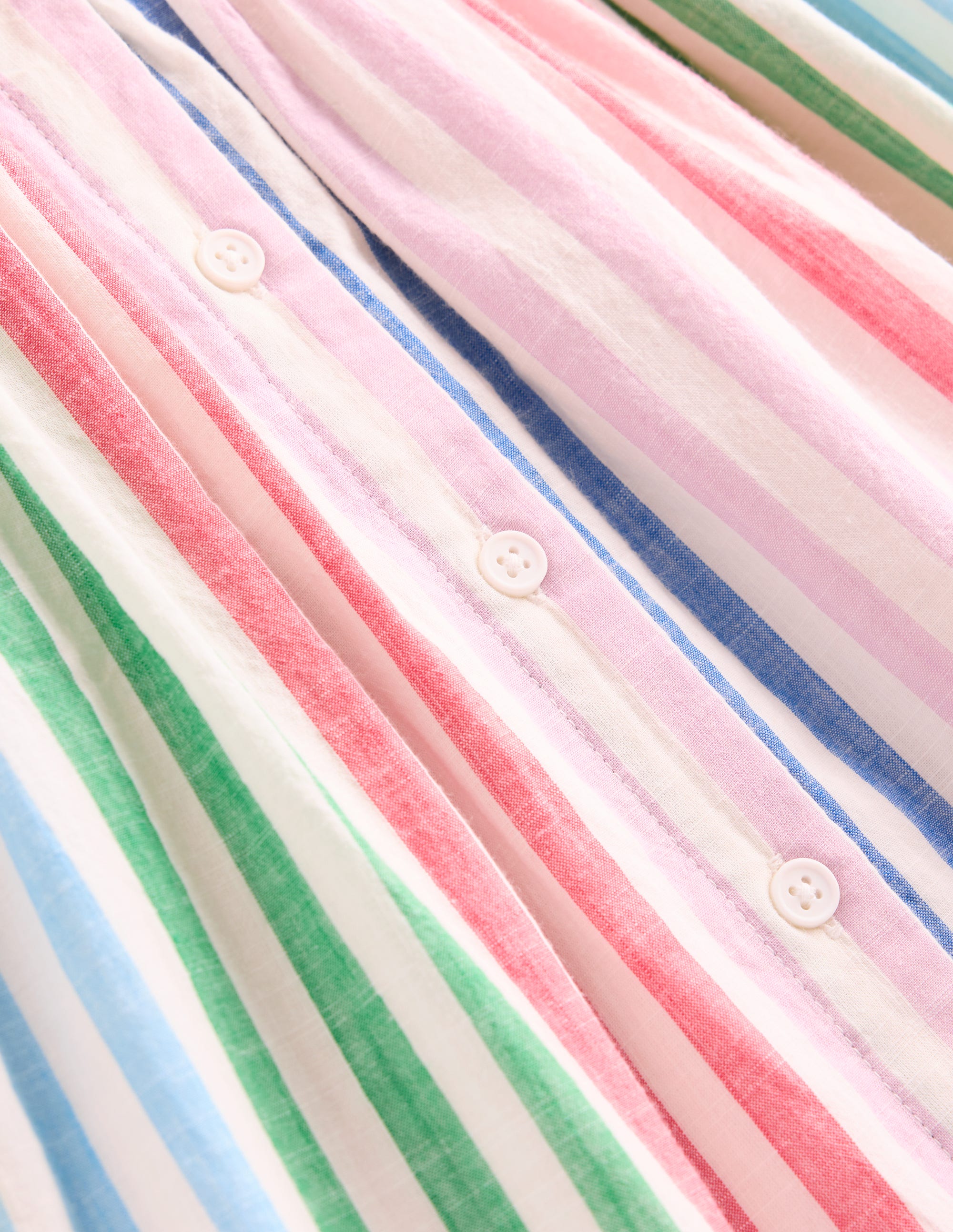 Remy Button Through Dress-Multi Stripe - Image 4
