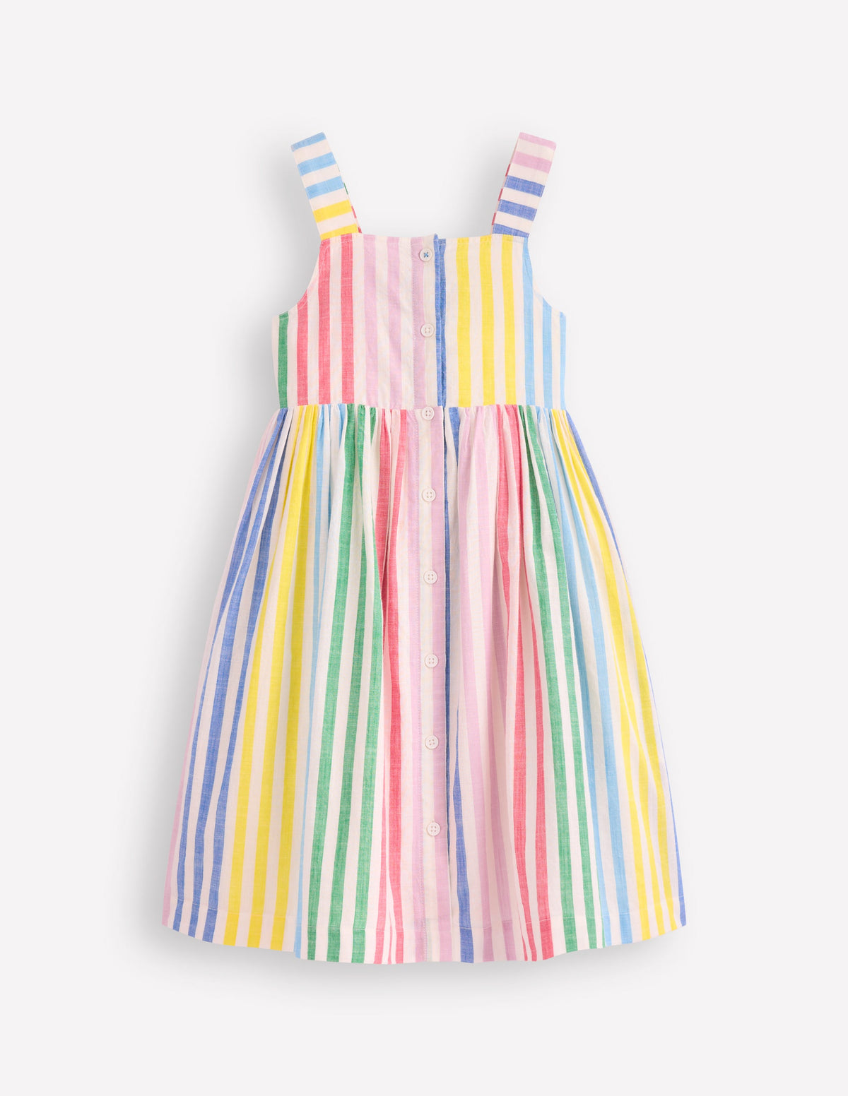 Remy Button Through Dress-Multi Stripe - Image 2