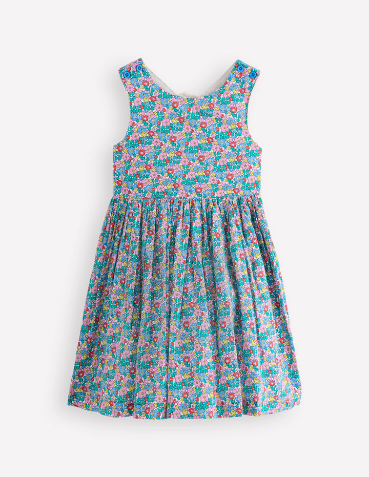 Zadie Applique Back Dress-Multi Flowerbed Shell