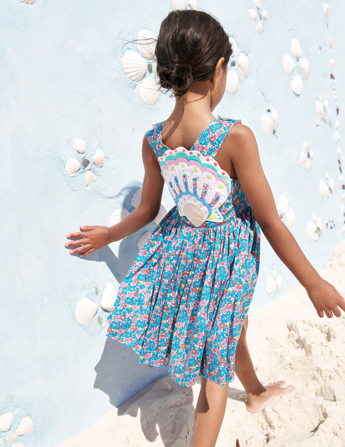 Zadie Applique Back Dress-Multi Flowerbed Shell - Image 5
