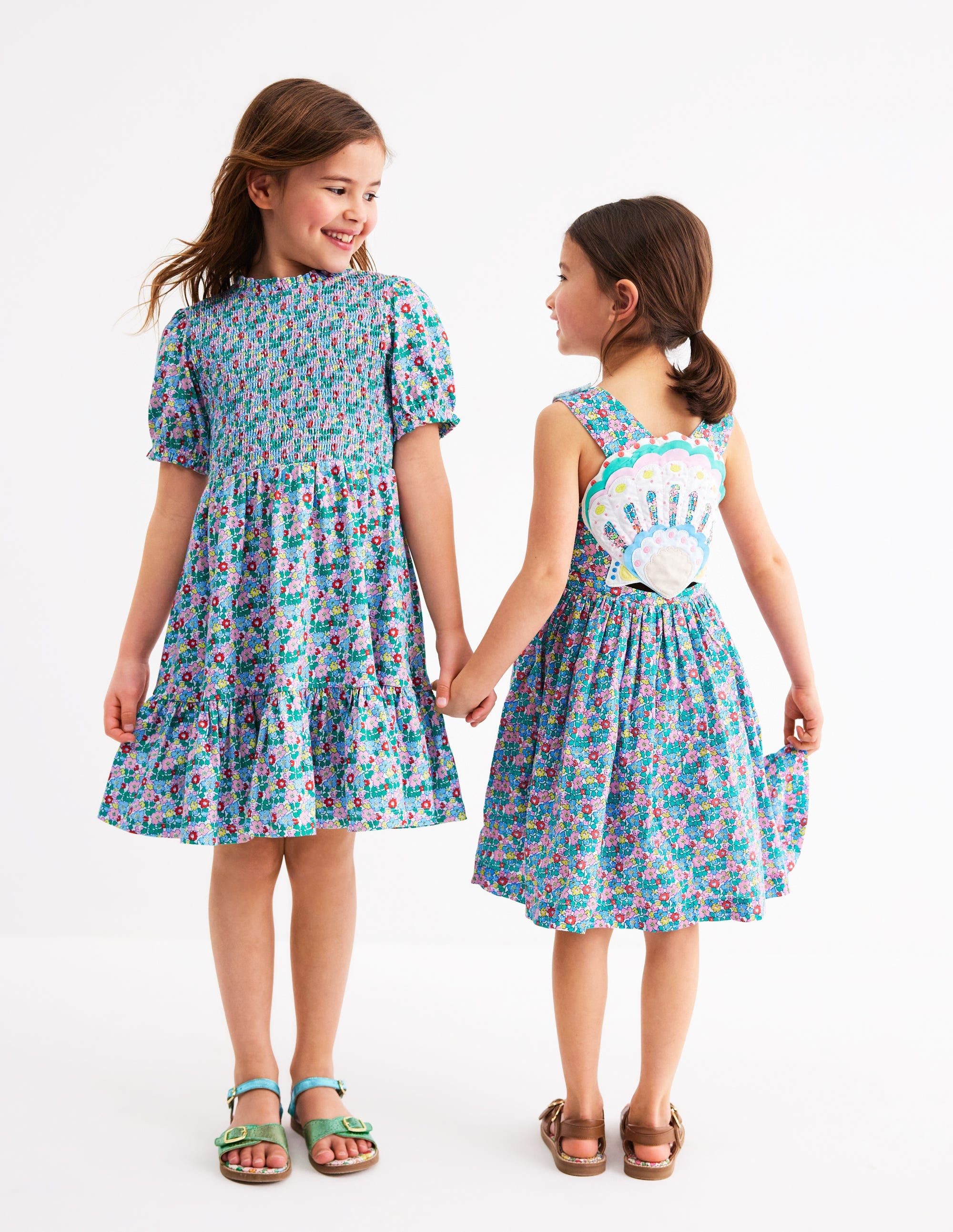 Zadie Applique Back Dress-Multi Flowerbed Shell - Image 6