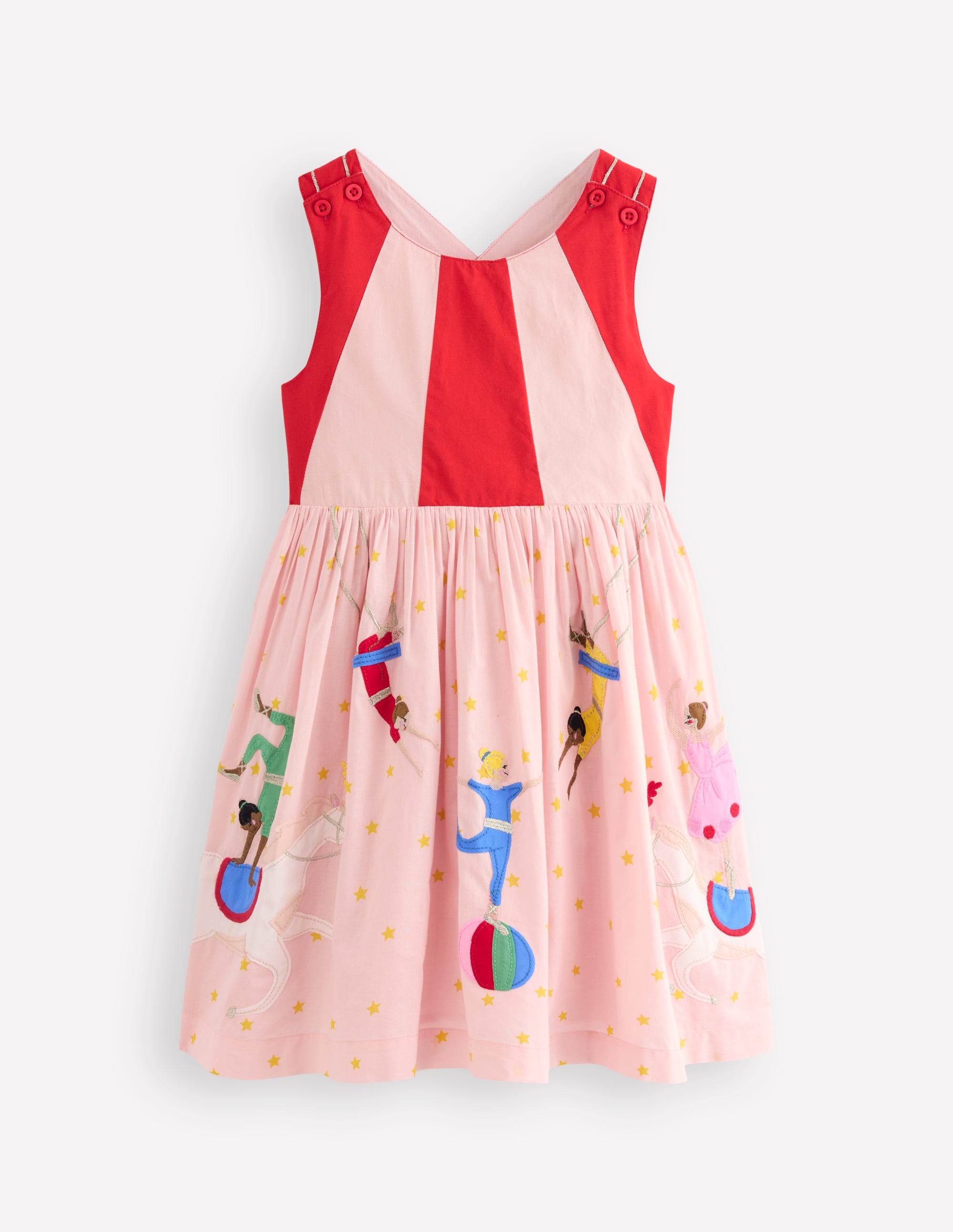 Zadie Applique Back Dress-Circus Acrobats - Image 1