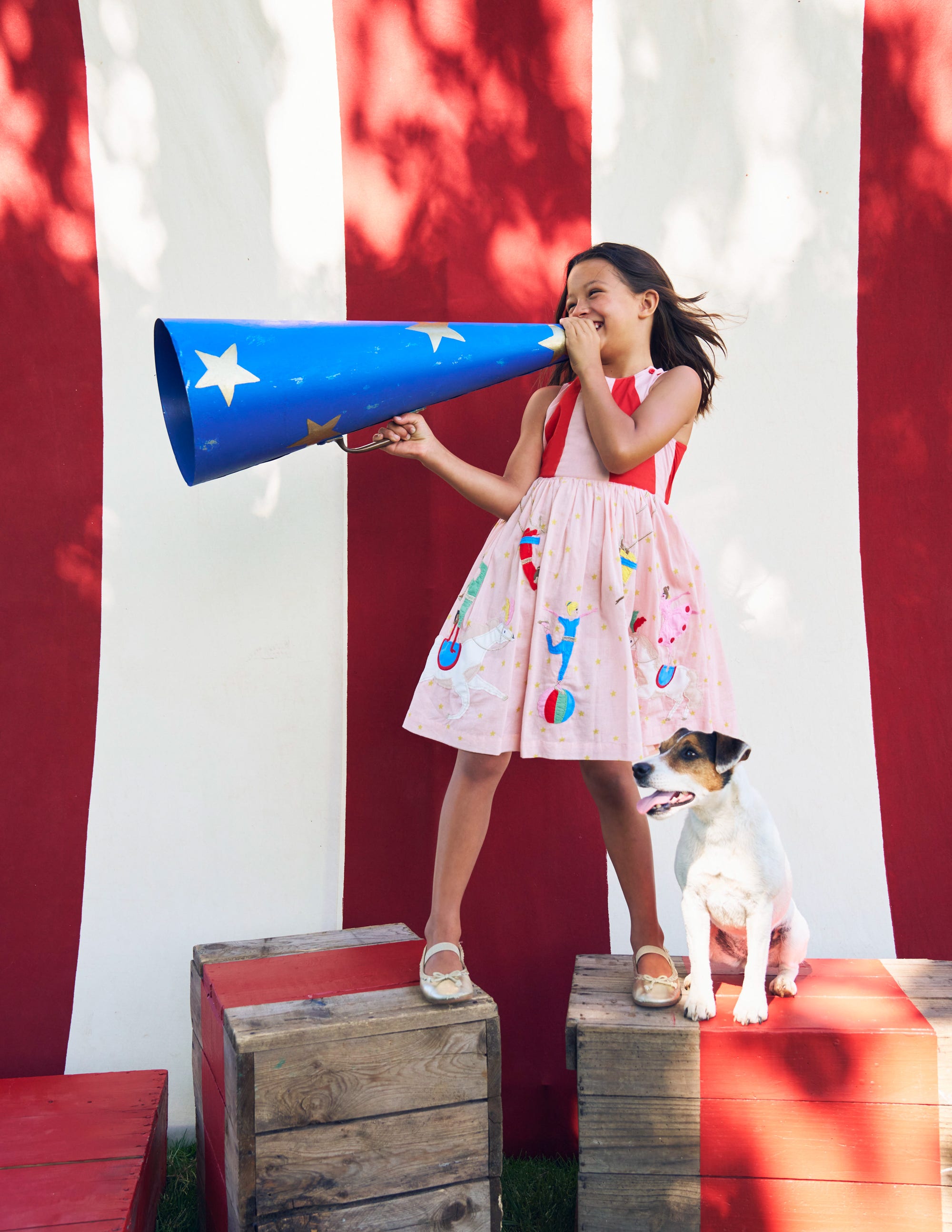 Zadie Applique Back Dress-Circus Acrobats - Image 4
