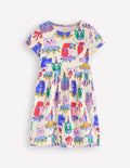 Heart Pocket Fun Jersey Dress-Soft Ivory Parade Pets