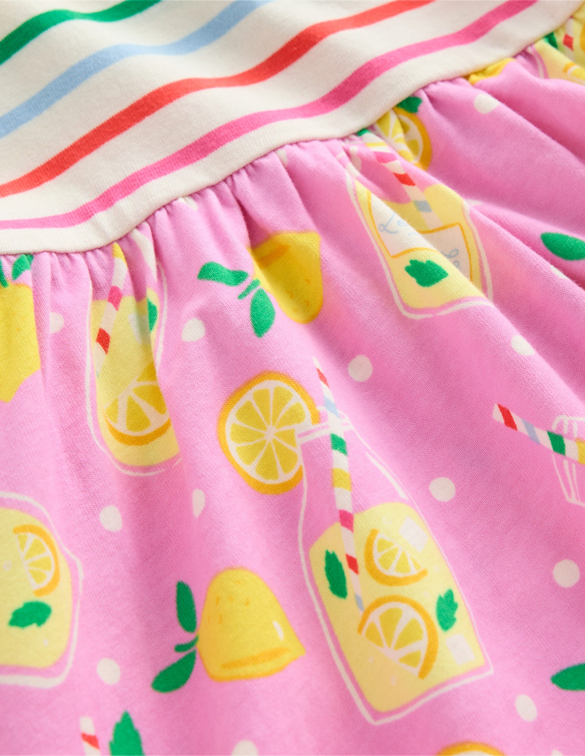 Posie Frill Sleeve Dress-Chalk Pink Lemonade - Image 4