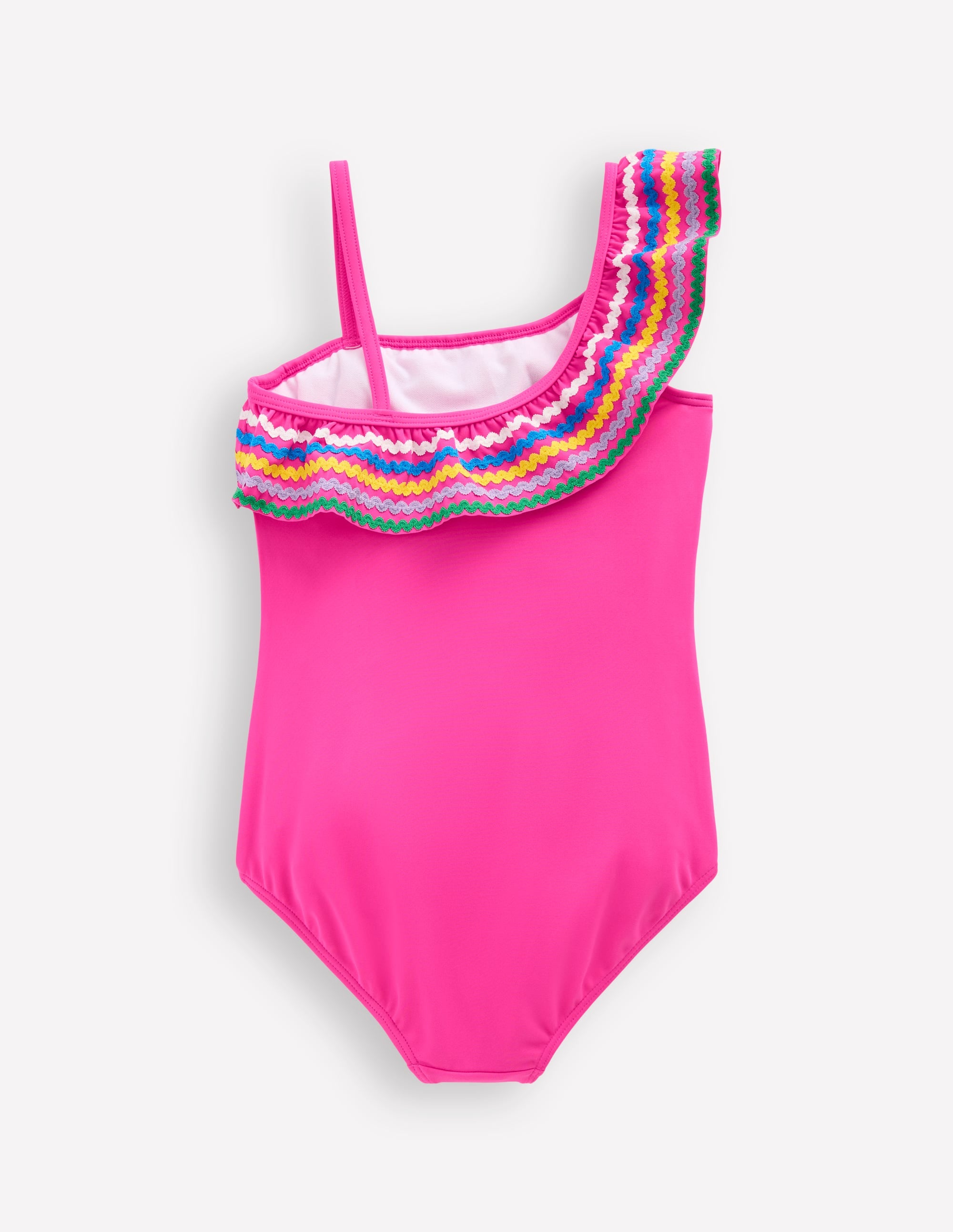 Lila One Shoulder Swimsuit-Pink Ric Rac - Image 2