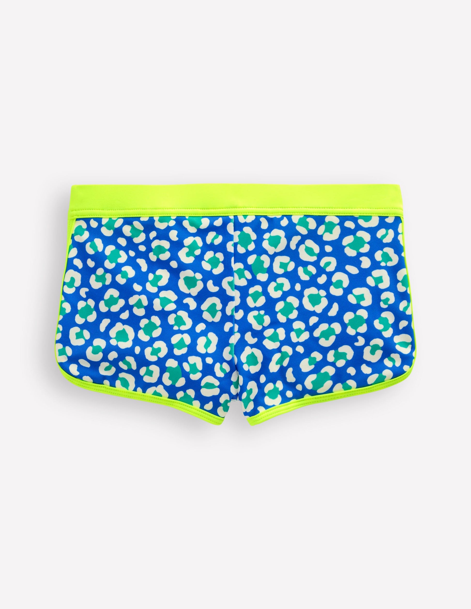Patterned Swim Shorts-Aquamarine Leopard-2