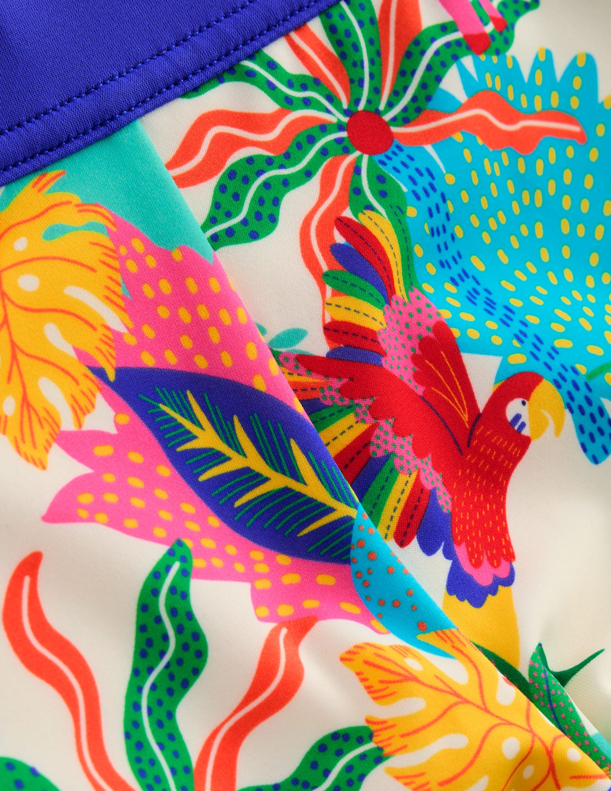 Patterned Swim Shorts-Soft Ivory Multi Jungle-3