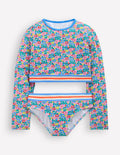 Cropped Rash Vest Set-Multi Flowerbed