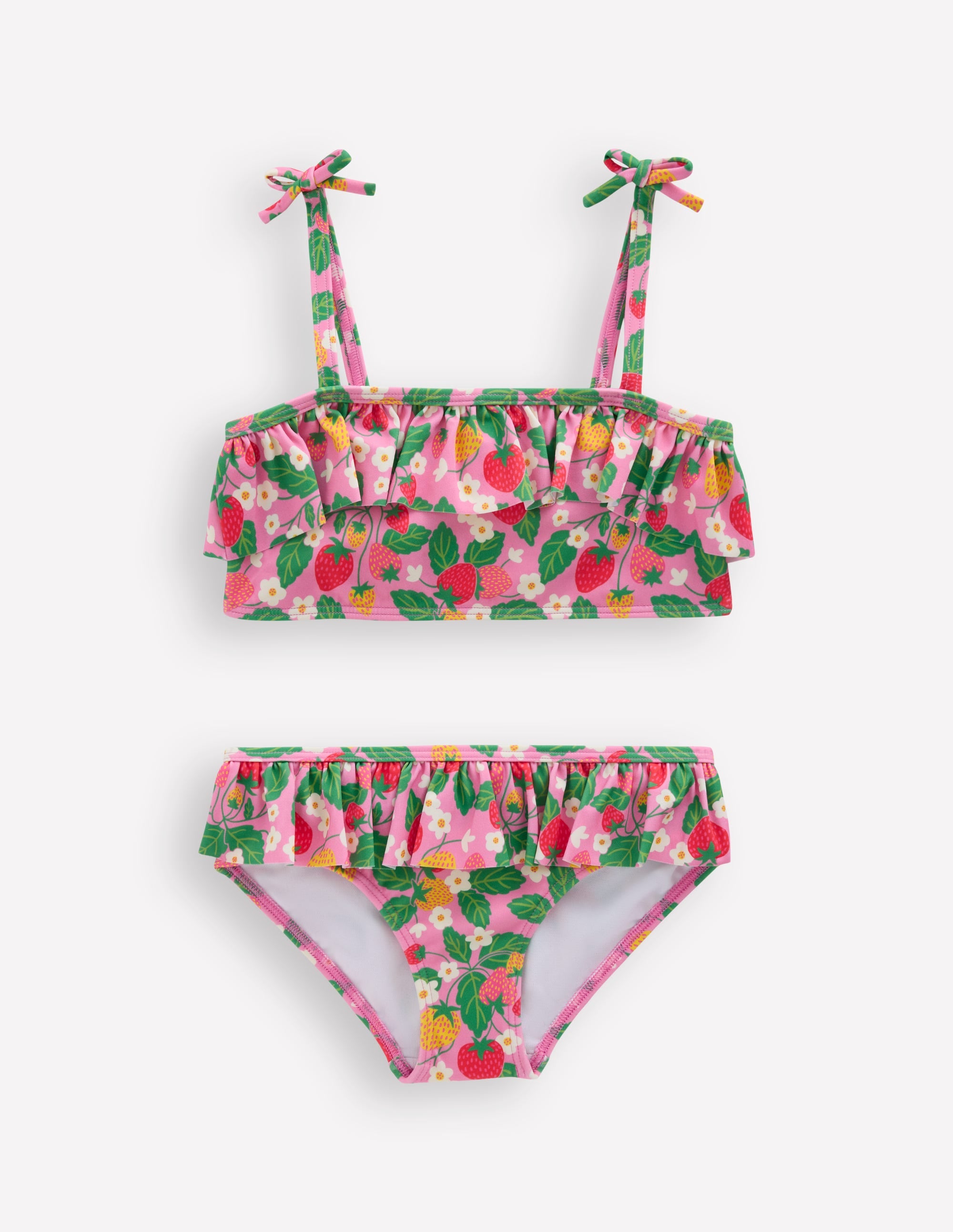 Tallulah Frill Bikini-Pink Strawberry Patch - Image 1